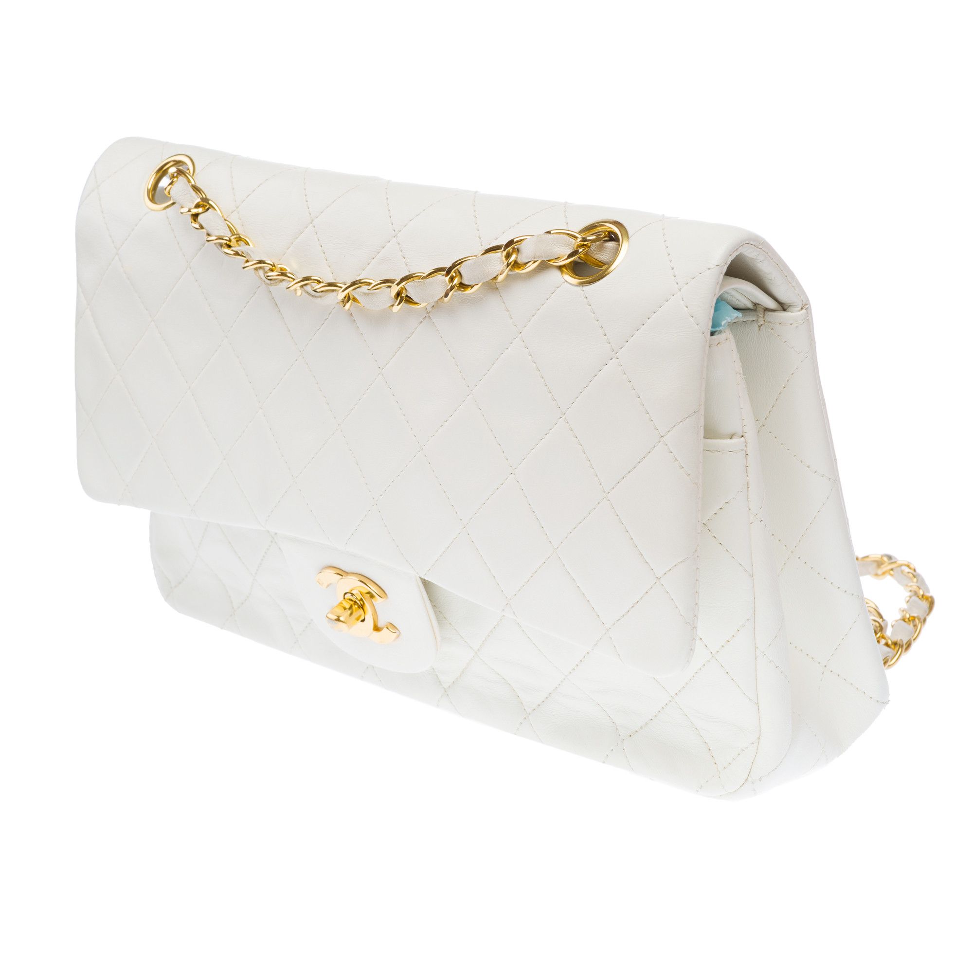 Chanel Chanel Timeless Classique in White Leather Size ONE SIZE - 4 Thumbnail