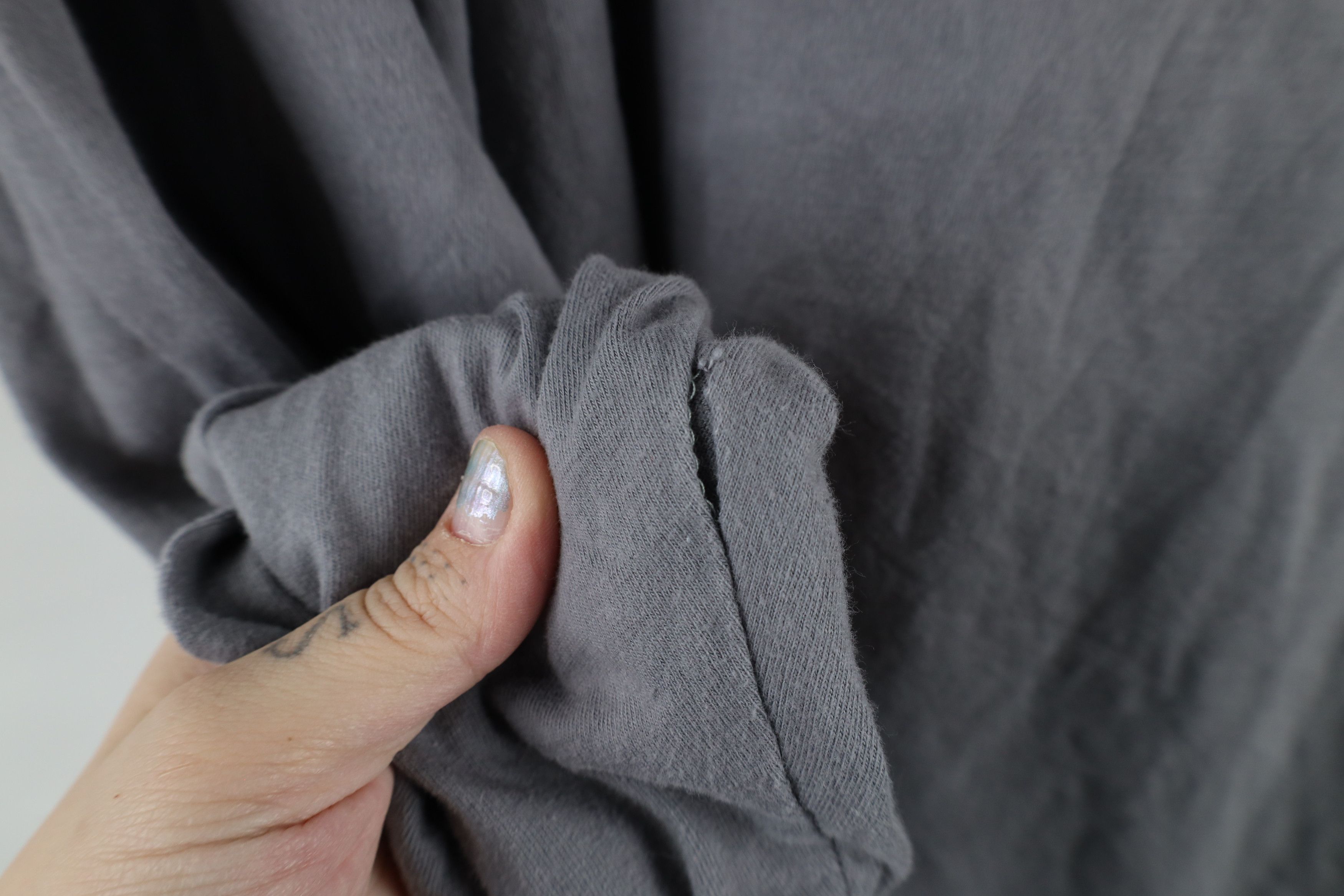 Vintage Vintage 90s Streetwear Long Sleeve T-Shirt Gray Cotton Size US XXL / EU 58 / 5 - 7 Thumbnail