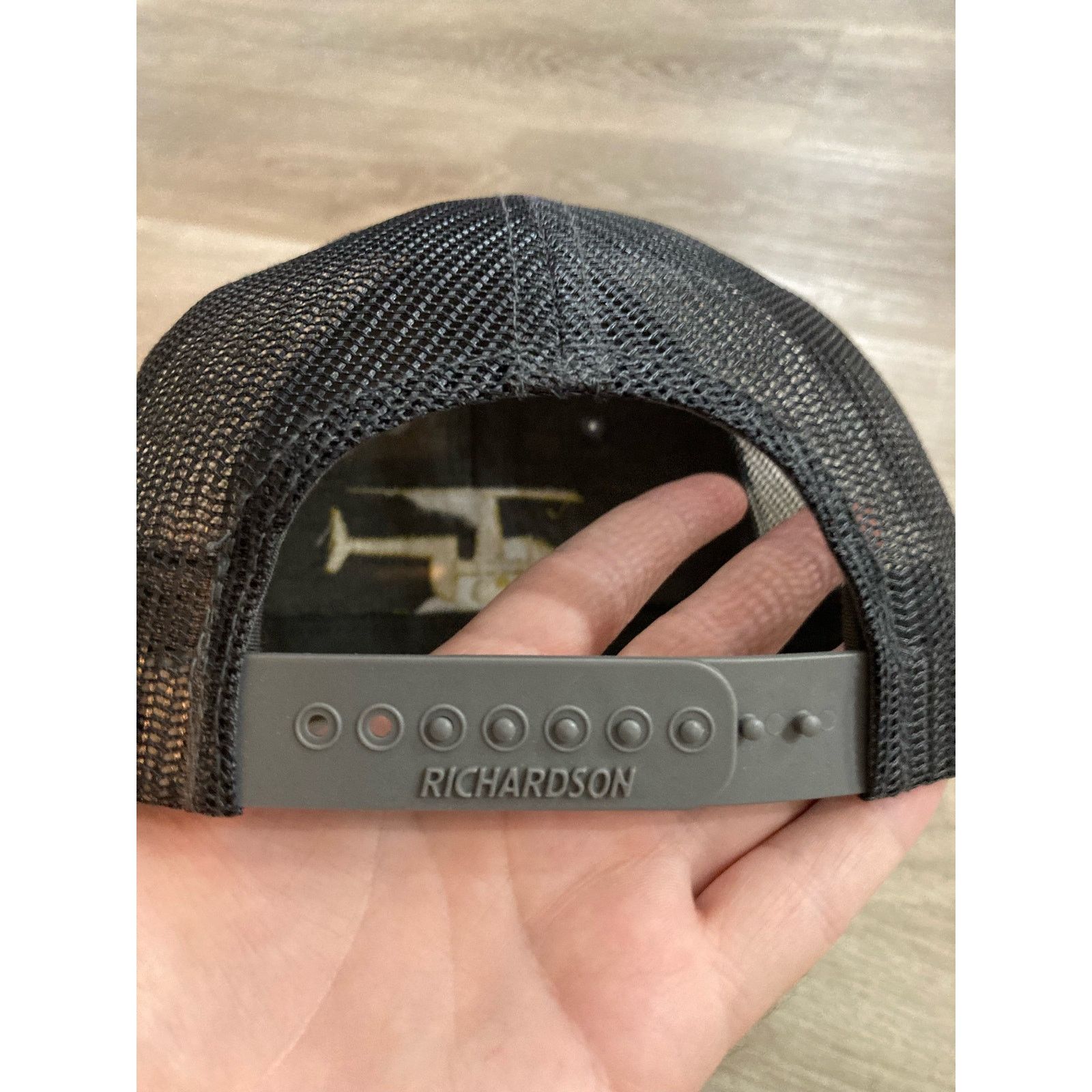 Richardson Heli Team Trucker Cap Gray/Black Embroidered Helicopter Logo Size ONE SIZE - 3 Thumbnail