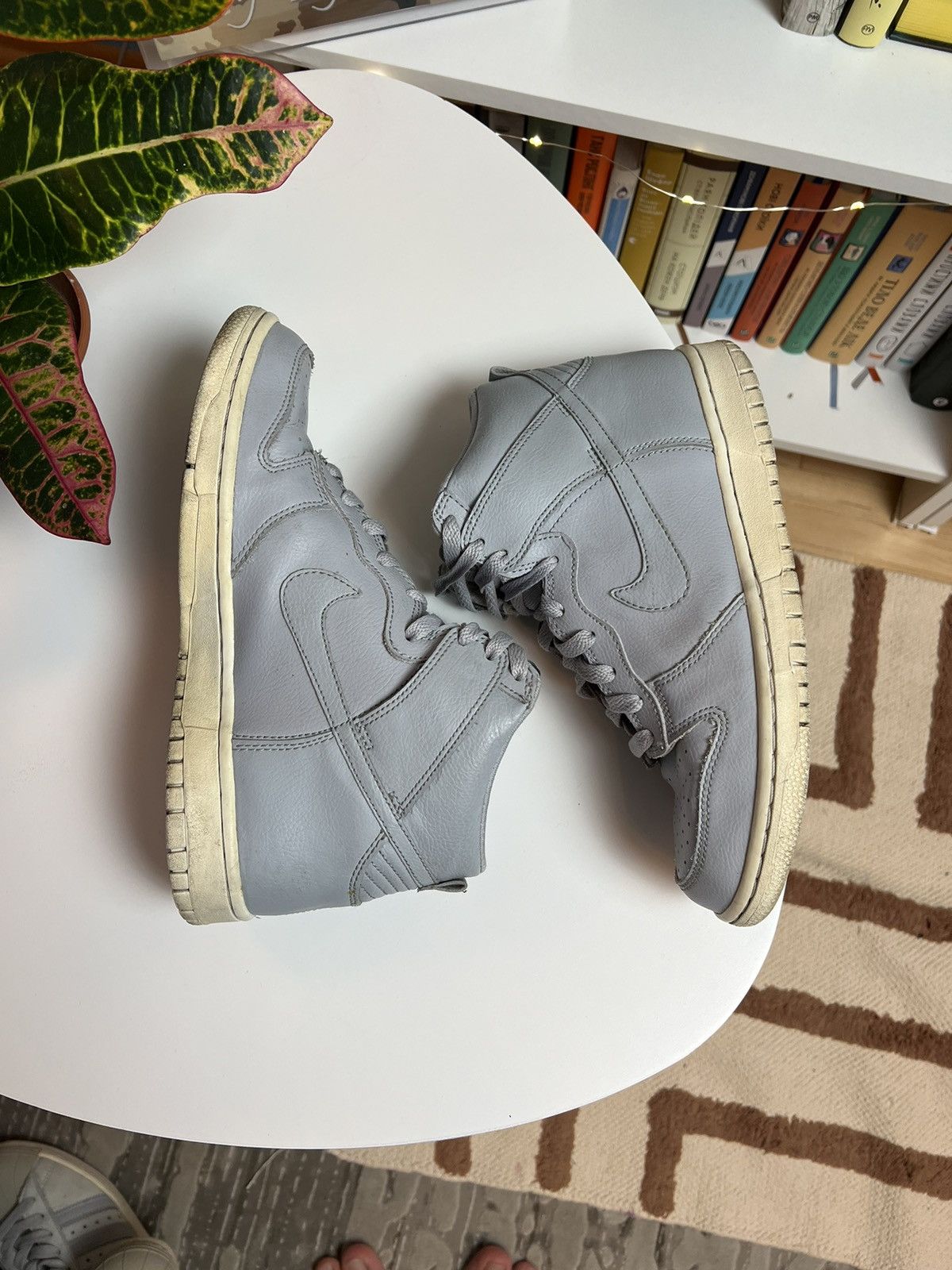 Vintage Nike dunk wolf gray leather hi-top Size US 6.5 / IT 36.5 - 4 Thumbnail