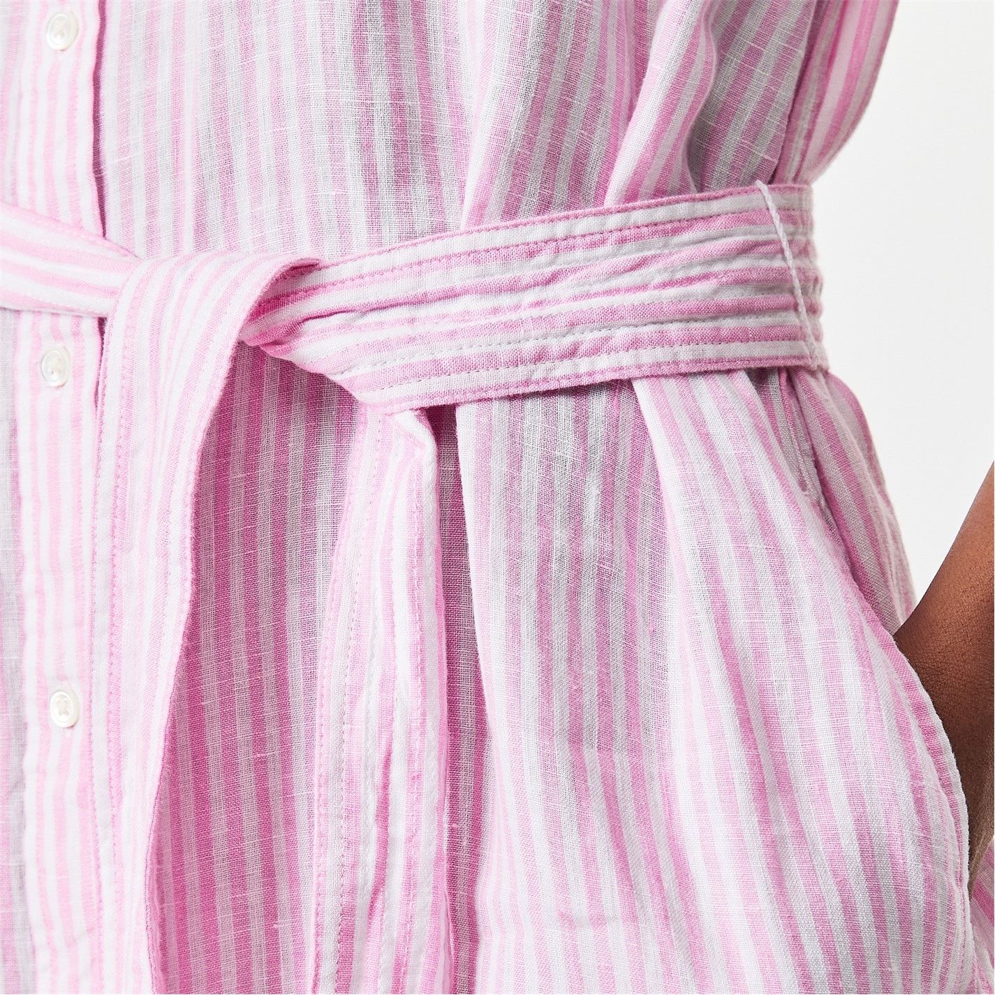 Polo Ralph Lauren o1g2r1mq0825 Polo Shirt Dress in White/Pink Size L / US 10 / IT 46 - 5 Thumbnail