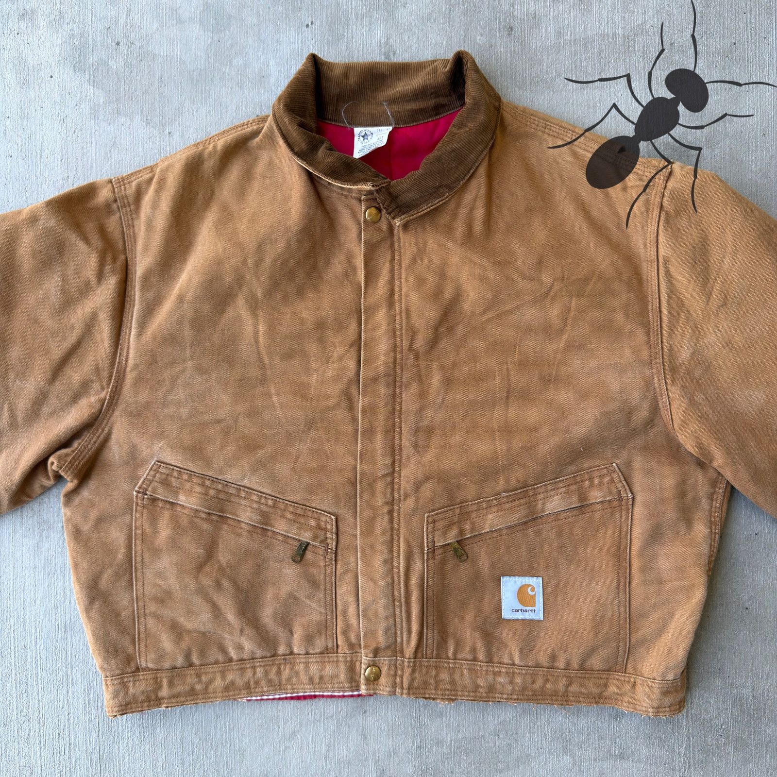 Carhartt × Vintage Carhartt brown cropped Detroit style work wear jacket Size US L / EU 52-54 / 3 - 3 Thumbnail