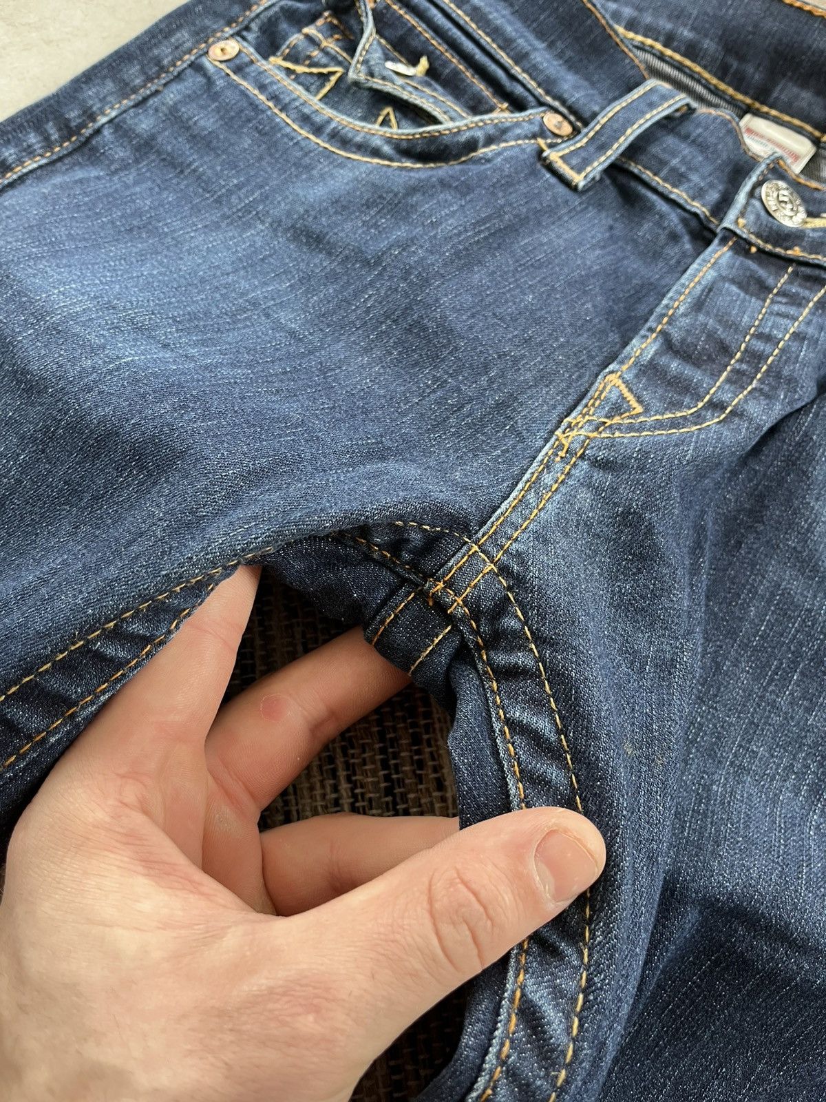 True Religion Vintage True Religion Zach Slim Blue Y2K Denim Jeans Rap sk8 Size US 30 / EU 46 - 20 Thumbnail