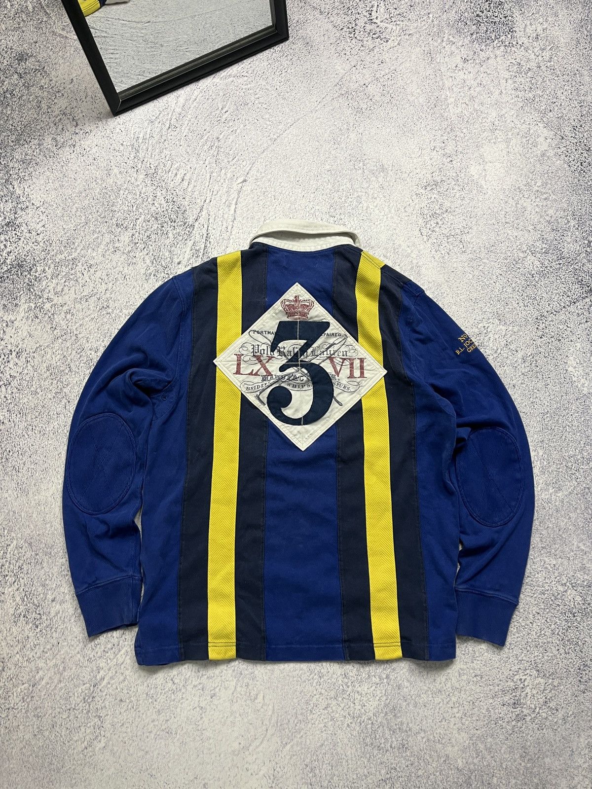 Polo Ralph Lauren × Vintage 🏇🏿Vintage 90’s Polo Ralph Lauren Jockey Racing Rugby Shirt Size US M / EU 48-50 / 2 - 6 Thumbnail