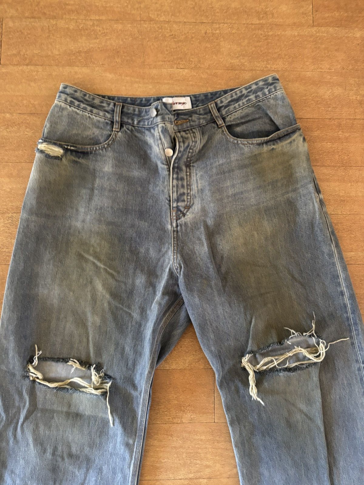 Other Esoteric Thing Dirty Crash Denim Size US 34 / EU 50 - 2 Thumbnail