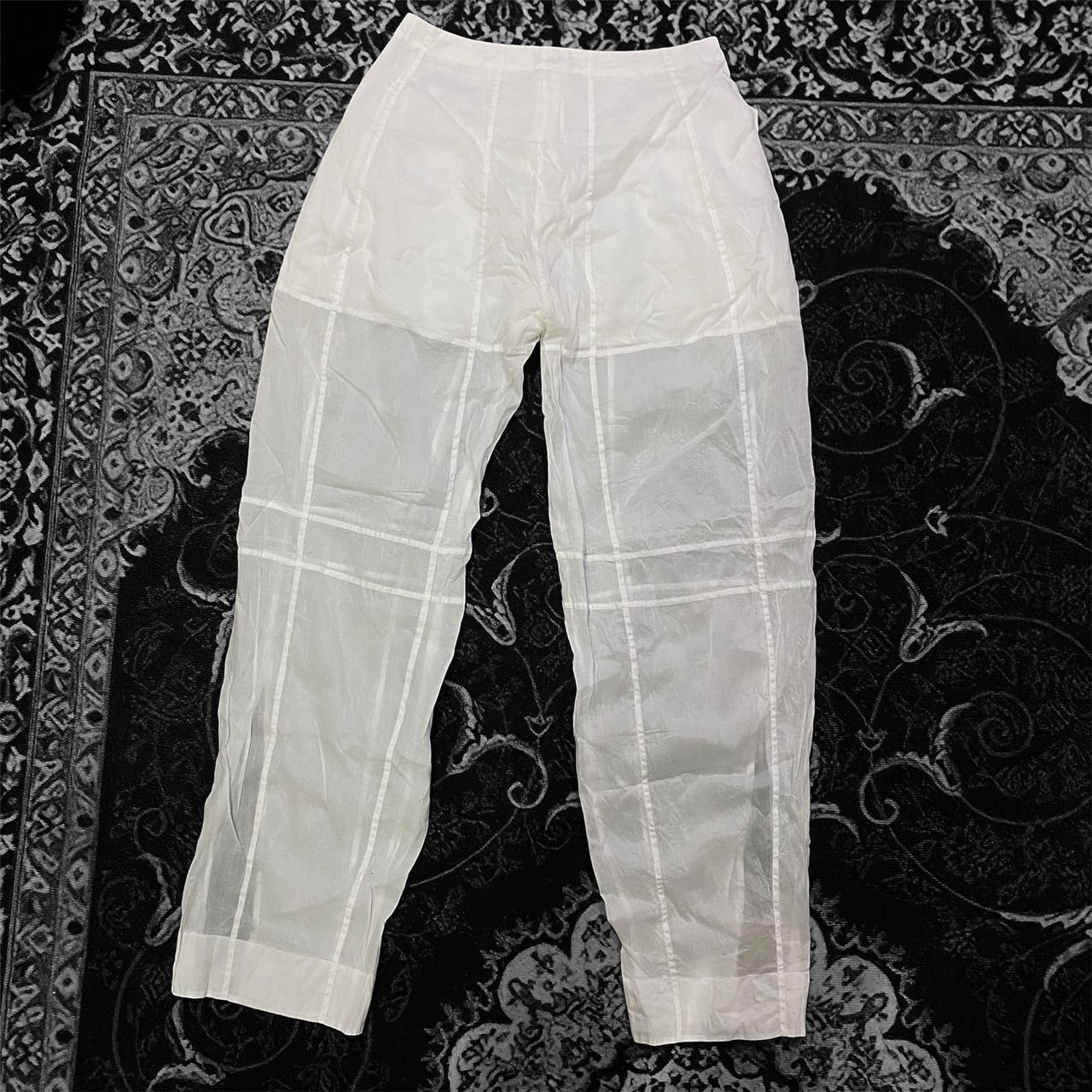Jil Sander Grail💥Jil Sander Sheer Mesh Sexy Pants White Size 30" / US 8 / IT 44 - 3 Thumbnail