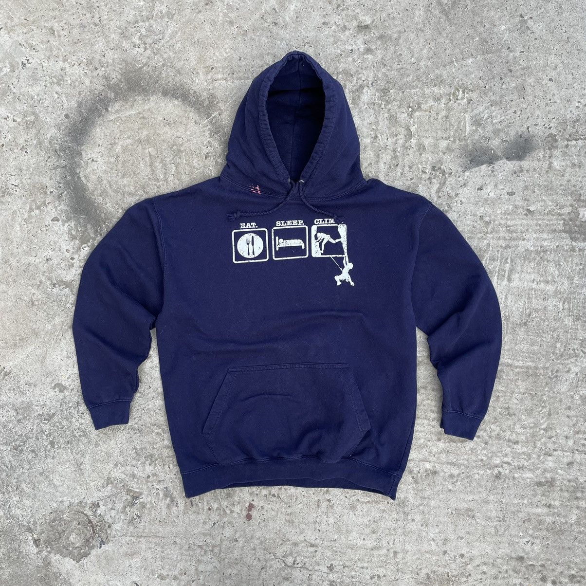 Vintage Vintage Hoodie Big Logo Eat Sleep Climb Y2K Style USA Sport Size US M / EU 48-50 / 2 - 1 Thumbnail