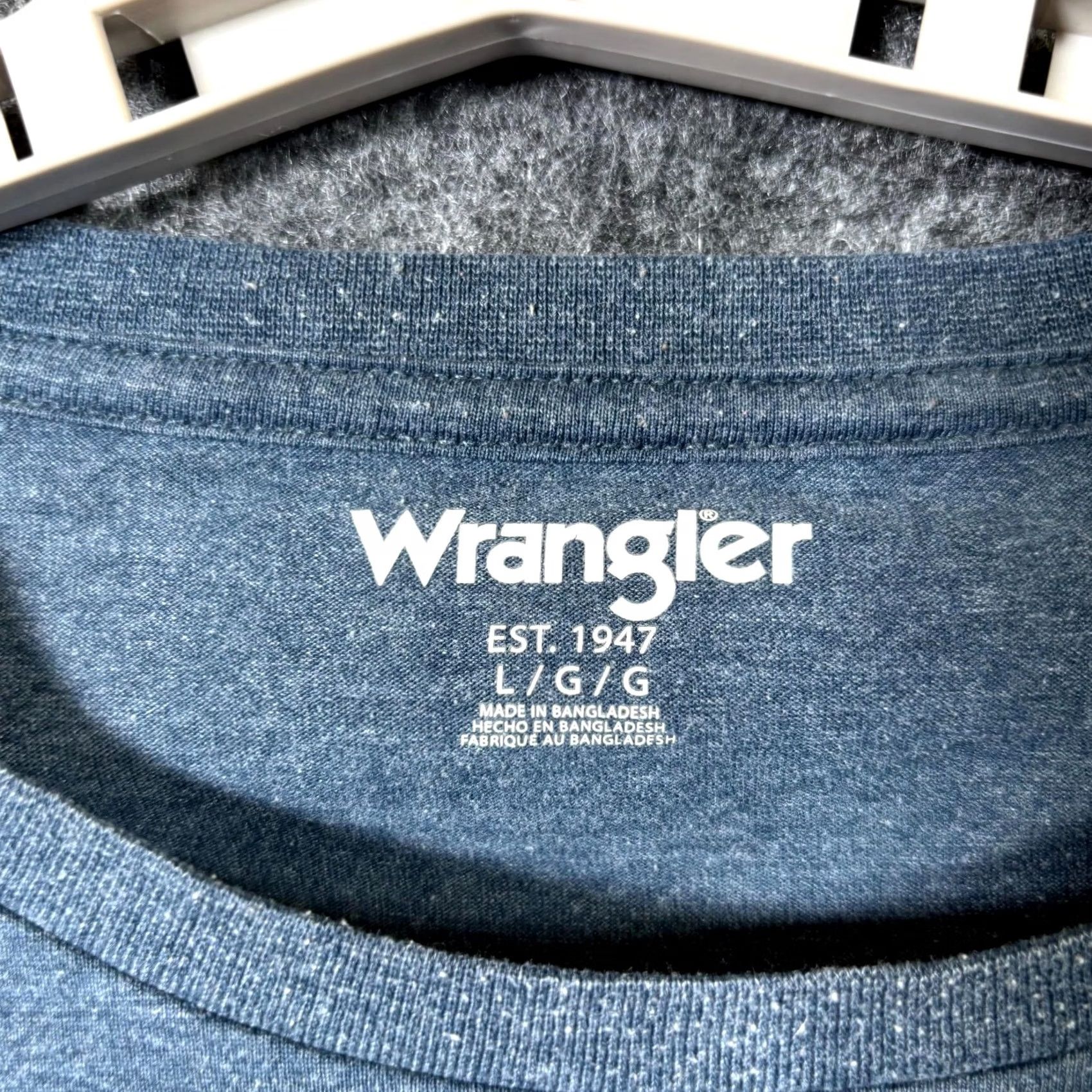 Wrangler Vintage Wrangler T-Shirt Mens L Heather Blue Graphic Short Sleeve Cowboy Retro Size US L / EU 52-54 / 3 - 3 Thumbnail