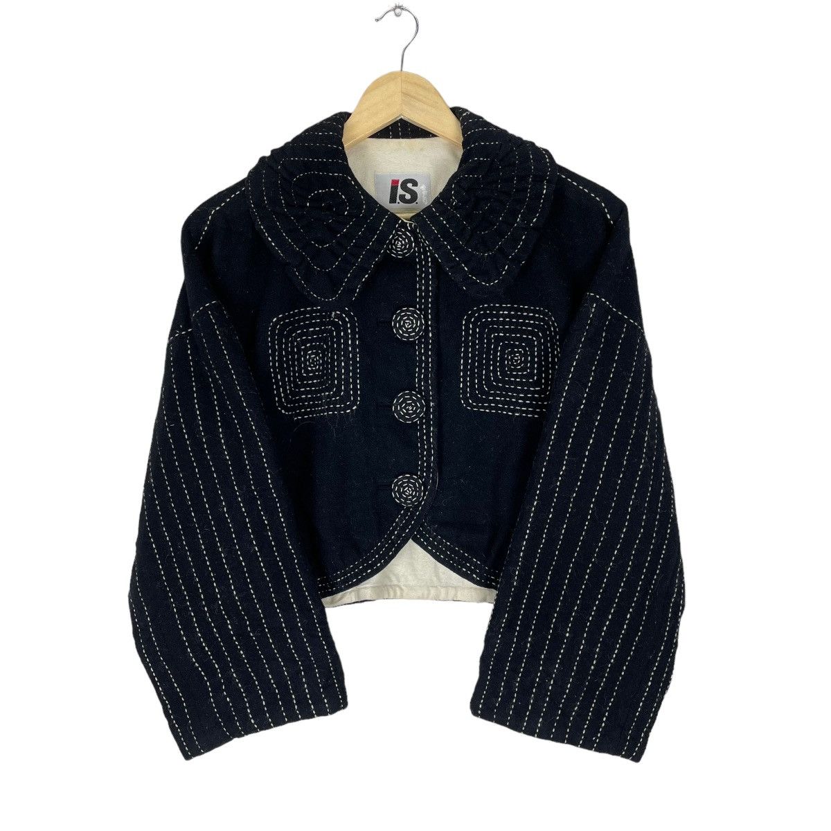 Issey Miyake 🔥ISSEY MIYAKE SASHIKO BORO CROPPED JACKET Size M / US 6-8 / IT 42-44 - 1 Thumbnail