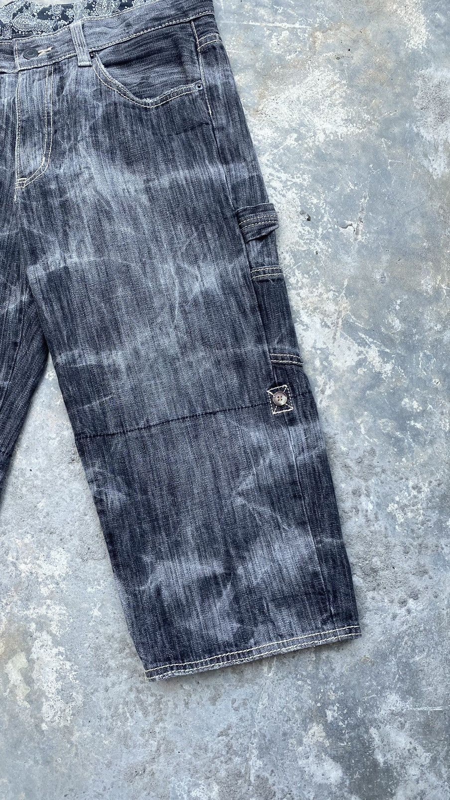 Fubu × Japanese Brand Ventina Carpenter Jorts Paisley 90s Size US 33 - 2 Thumbnail
