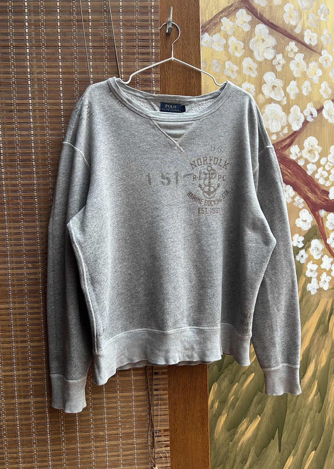 Polo Ralph Lauren Polo Ralph Lauren Norfolk Marine Stencil Double V Sweatshirt Size US L / EU 52-54 / 3 - 1 Thumbnail