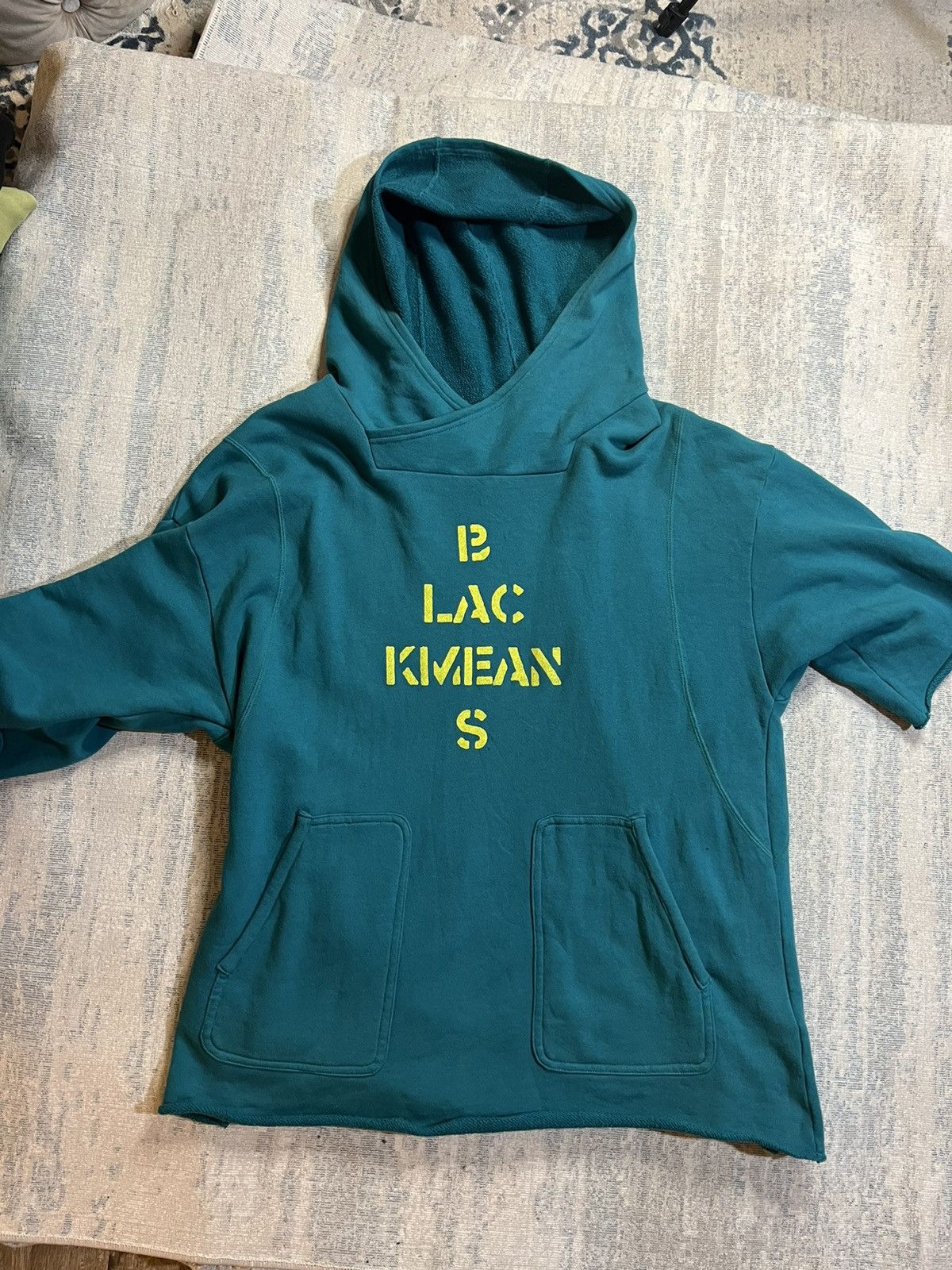 image of Blackmeans Cut Off Hoodie Craft Team Green, Men's (Size XL)