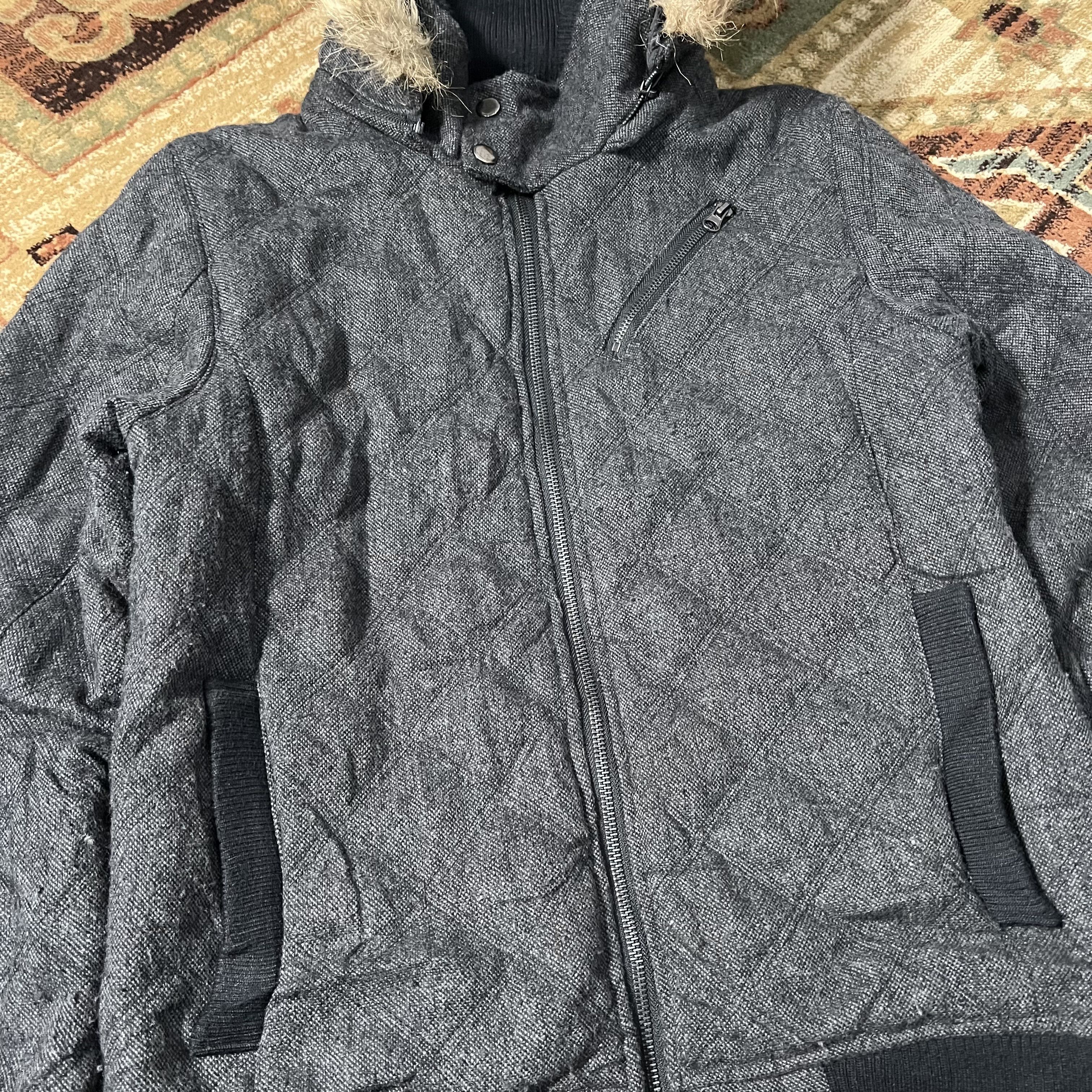 Japanese Brand 2000s Japanese Ifsix Wool Quilted Fur Zip Up Jacket y2k Lgb Size US M / EU 48-50 / 2 - 3 Thumbnail