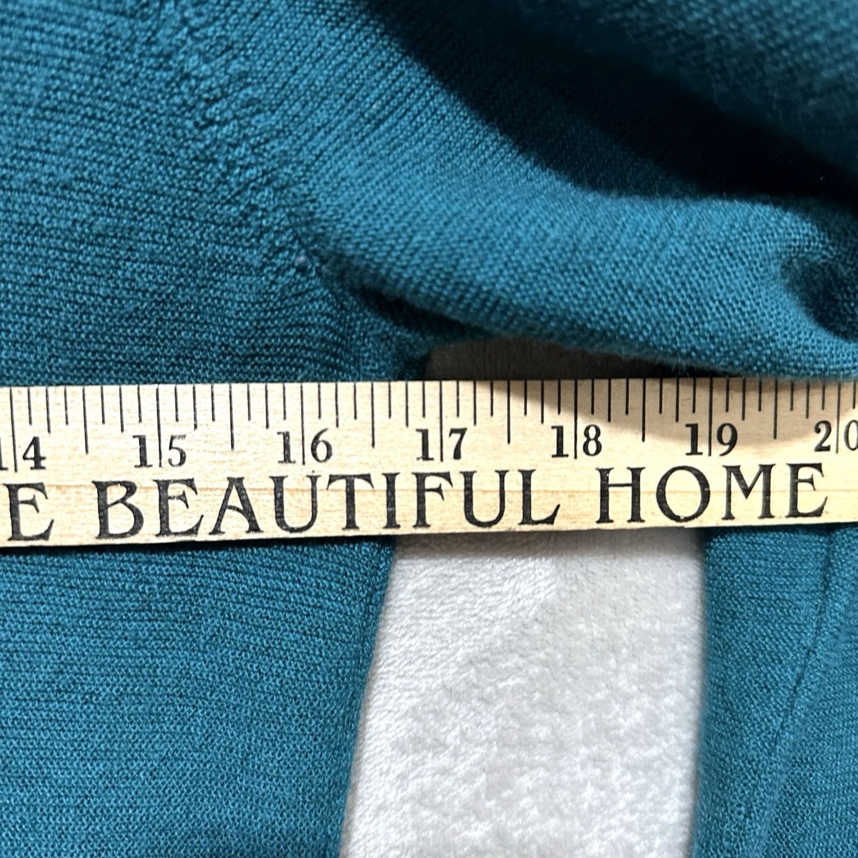 Eileen Fisher Eileen Fisher Women's Teal Blue 100% Merino Wool V-neck Pullover Sweater Size M Size M / US 6-8 / IT 42-44 - 5 Thumbnail