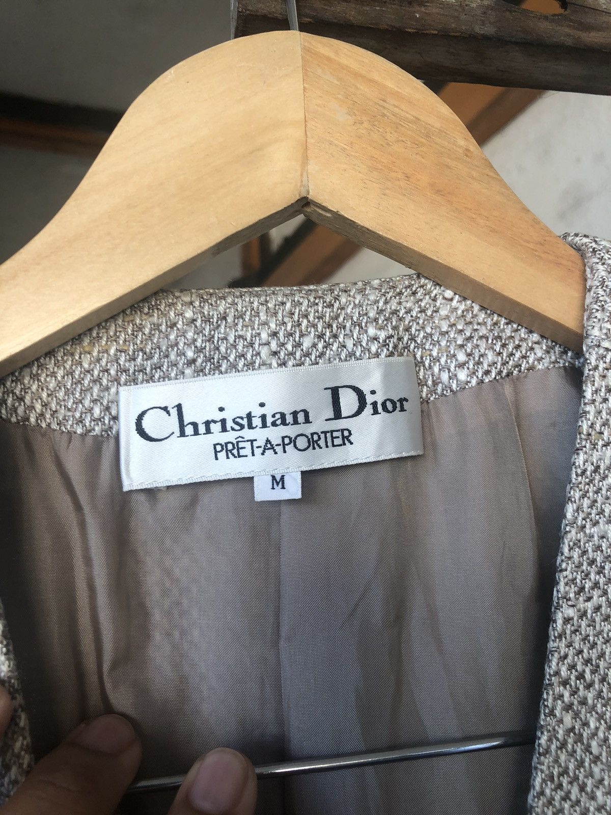 Christian Dior Monsieur Vintage Christian Dior Tweed Cupra Blazer Jacket Size M / US 6-8 / IT 42-44 - 8 Thumbnail