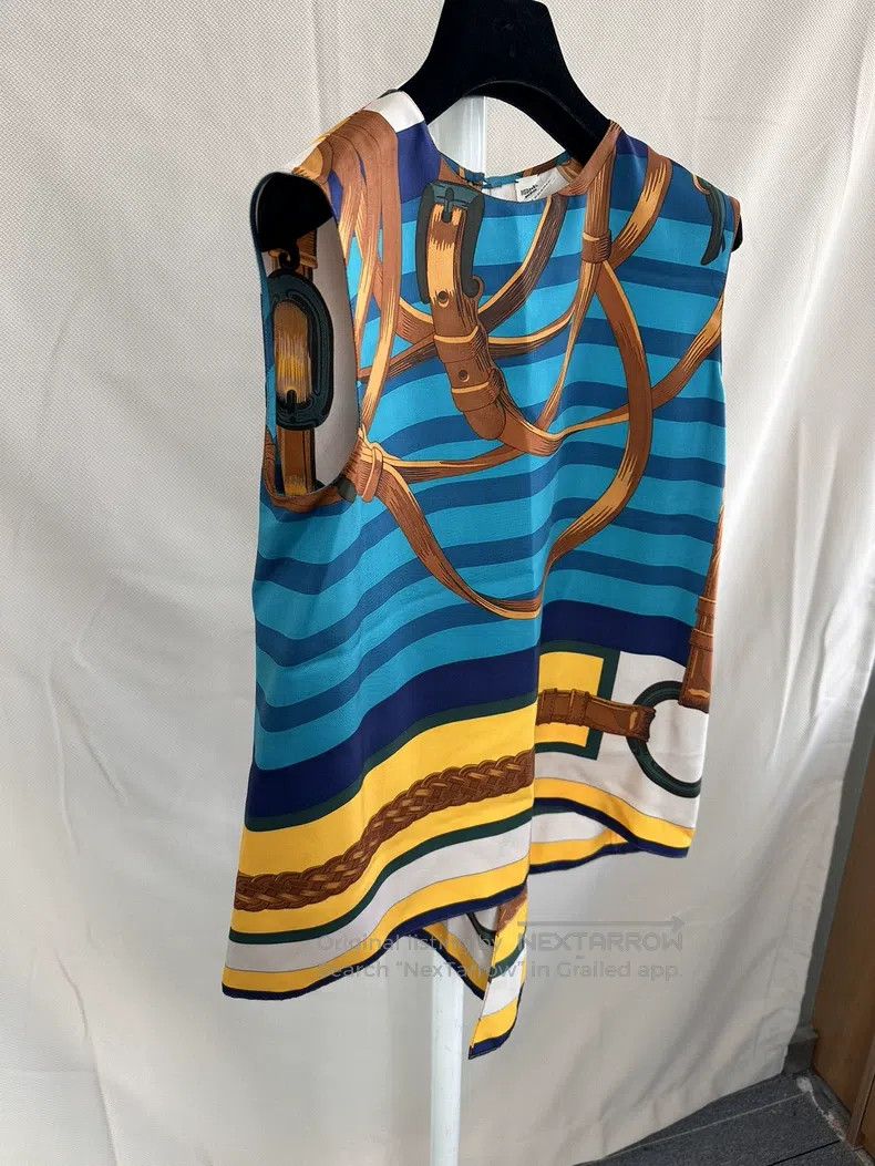 Hermes Hermes Silk Printed Top Size XXS / US 00 / IT 34 - 3 Thumbnail