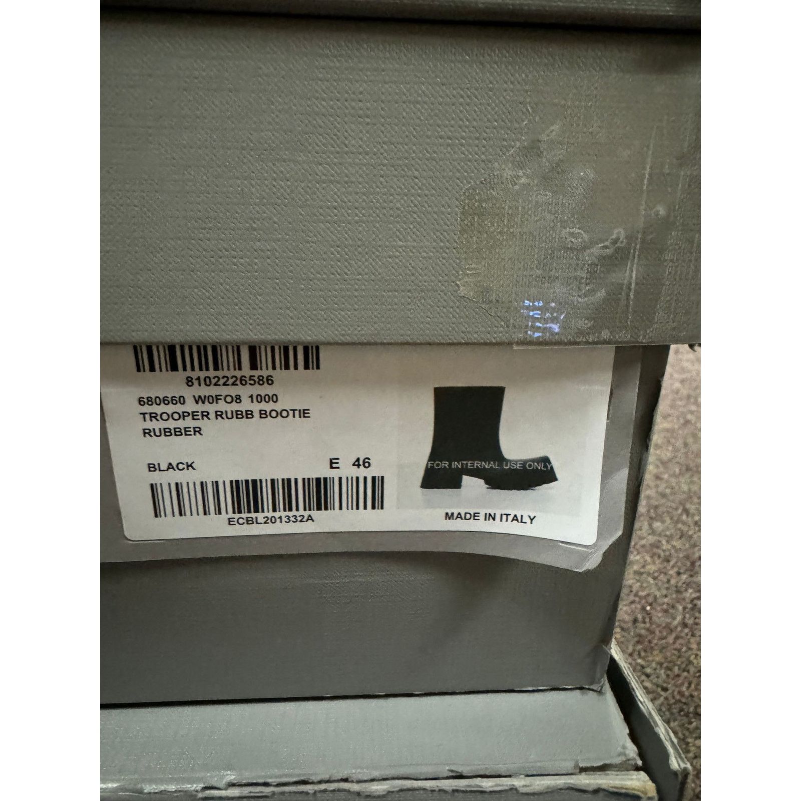 Balenciaga o1rshd1 Q:3 / Trooper Rubber Bootie in Black Size US 13 / EU 46 - 14 Thumbnail