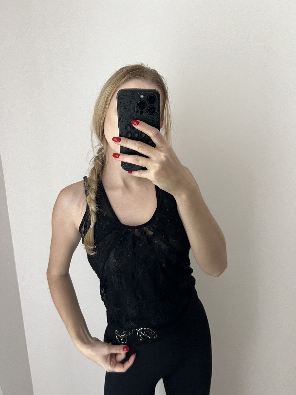 Roberto Cavalli Lace top S Roberto Cavalli vintage 2yk avand garde emo goth Size S / US 4 / IT 40 - 1 Thumbnail