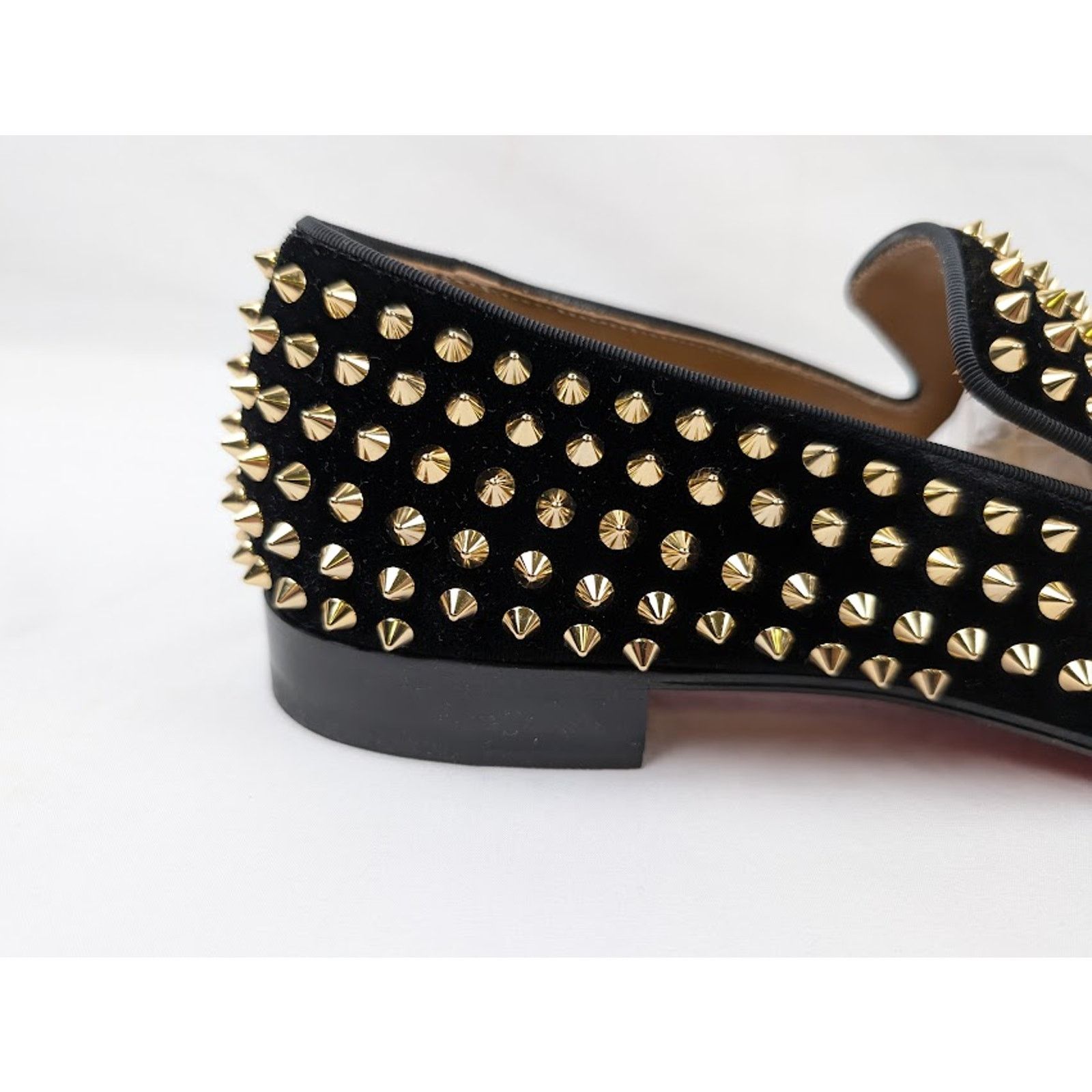 Christian Louboutin o1rshd1 Dandelion Spikes Flat Shoes in Black/Dorado Size US 9.5 / EU 42-43 - 3 Thumbnail