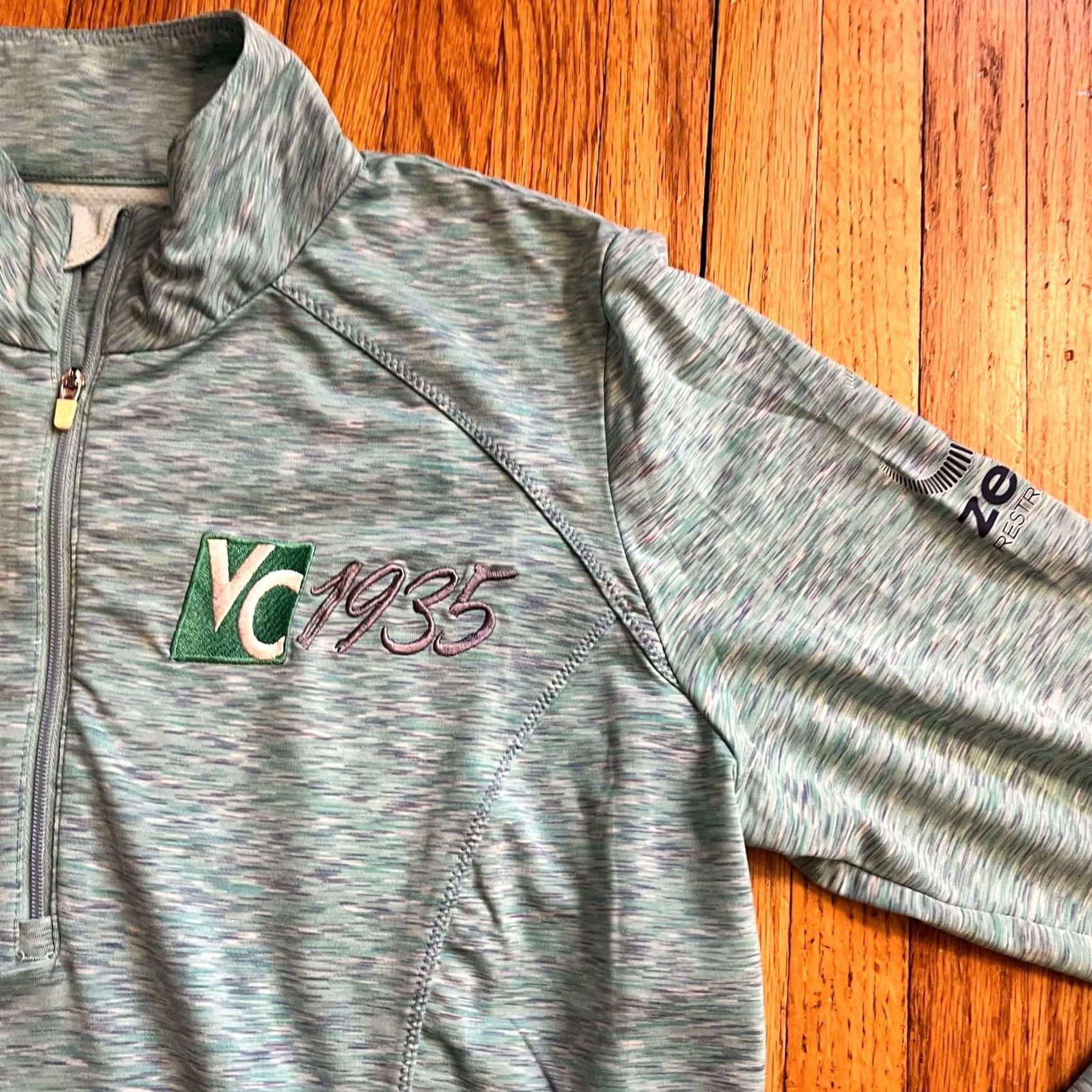 Vintage Zero Restriction Shirt Womens Medium Quarter Zip Performance Golf Green Qzip Size M / US 6-8 / IT 42-44 - 2 Thumbnail