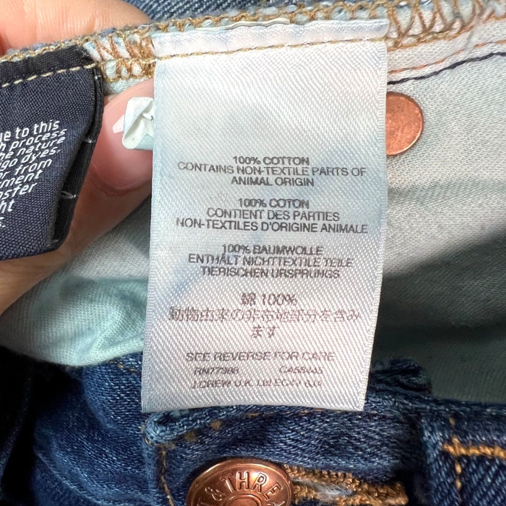 Denime Rivet & Thread Womens 25 Tiered High-Rise Skinny Jeans Blue Denim Size 42" / US 20 - 4 Thumbnail