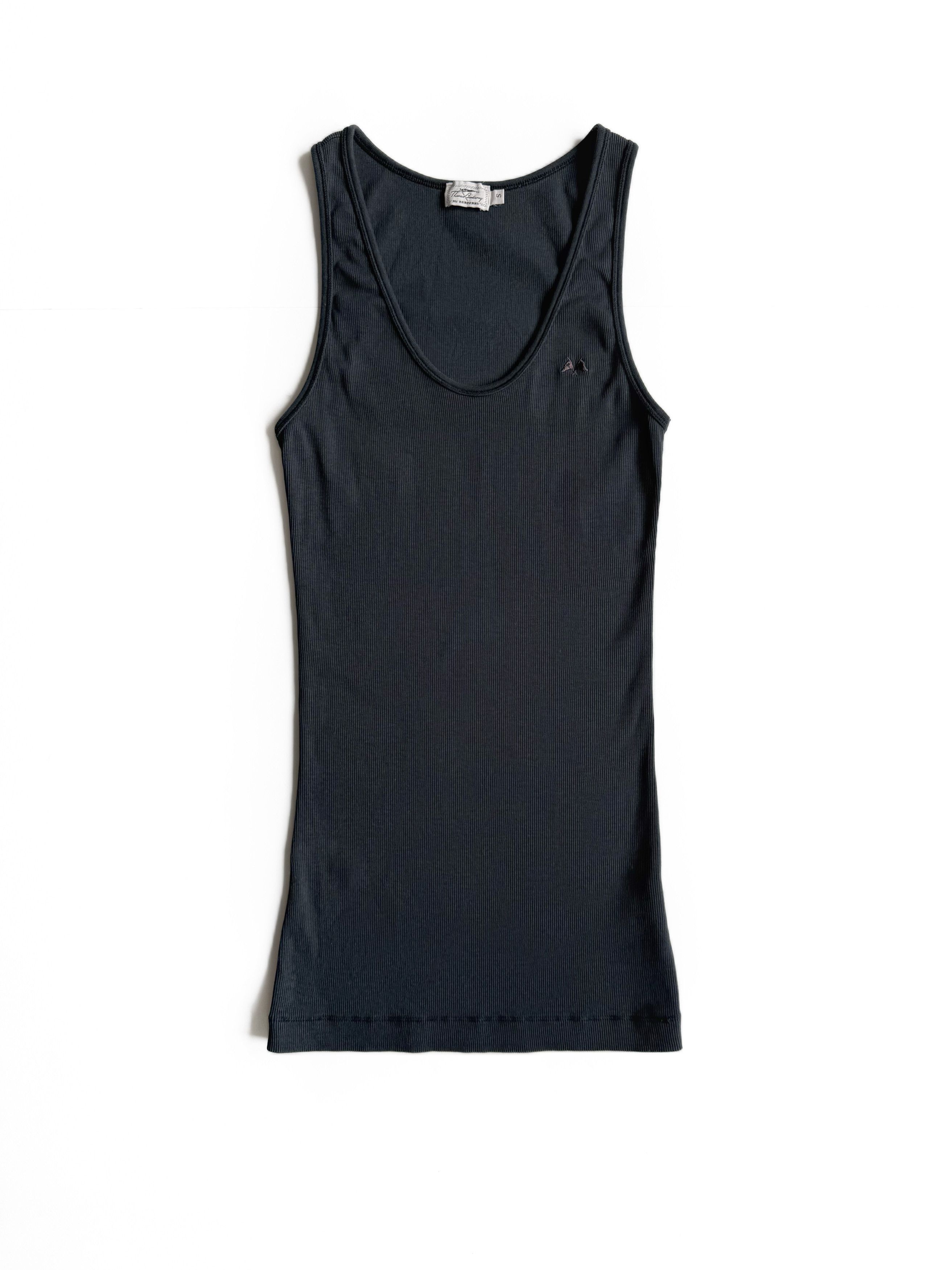 Burberry Thomas Burberry Vintage Ribbed Tank Top Sleeveless Shirt (S) Size S / US 4 / IT 40 - 1 Thumbnail
