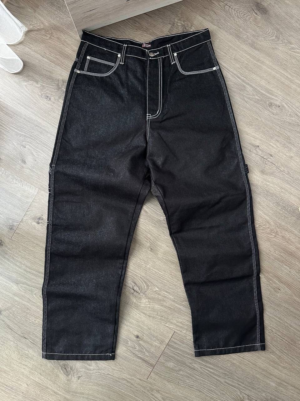 Japanese Brand × Vintage Vintage Japanese Ruff Ryders Baggy Black Pants Size US 34 / EU 50 - 8 Thumbnail