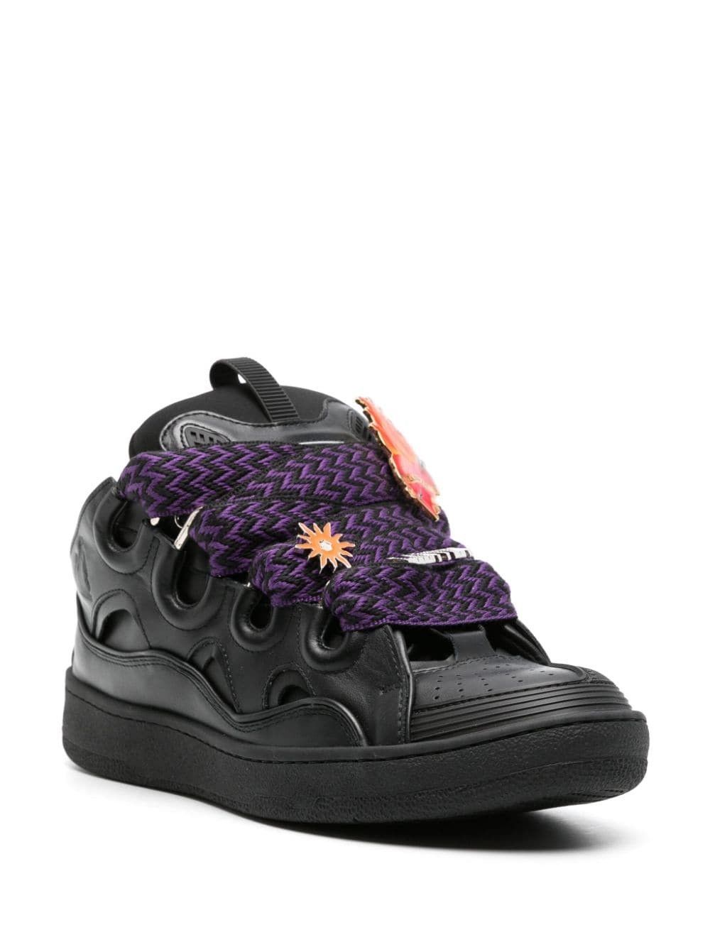 Lanvin oc11z0325 Curb Low-Top Sneakers in Black Size US 10.5 / EU 43-44 - 2 Thumbnail