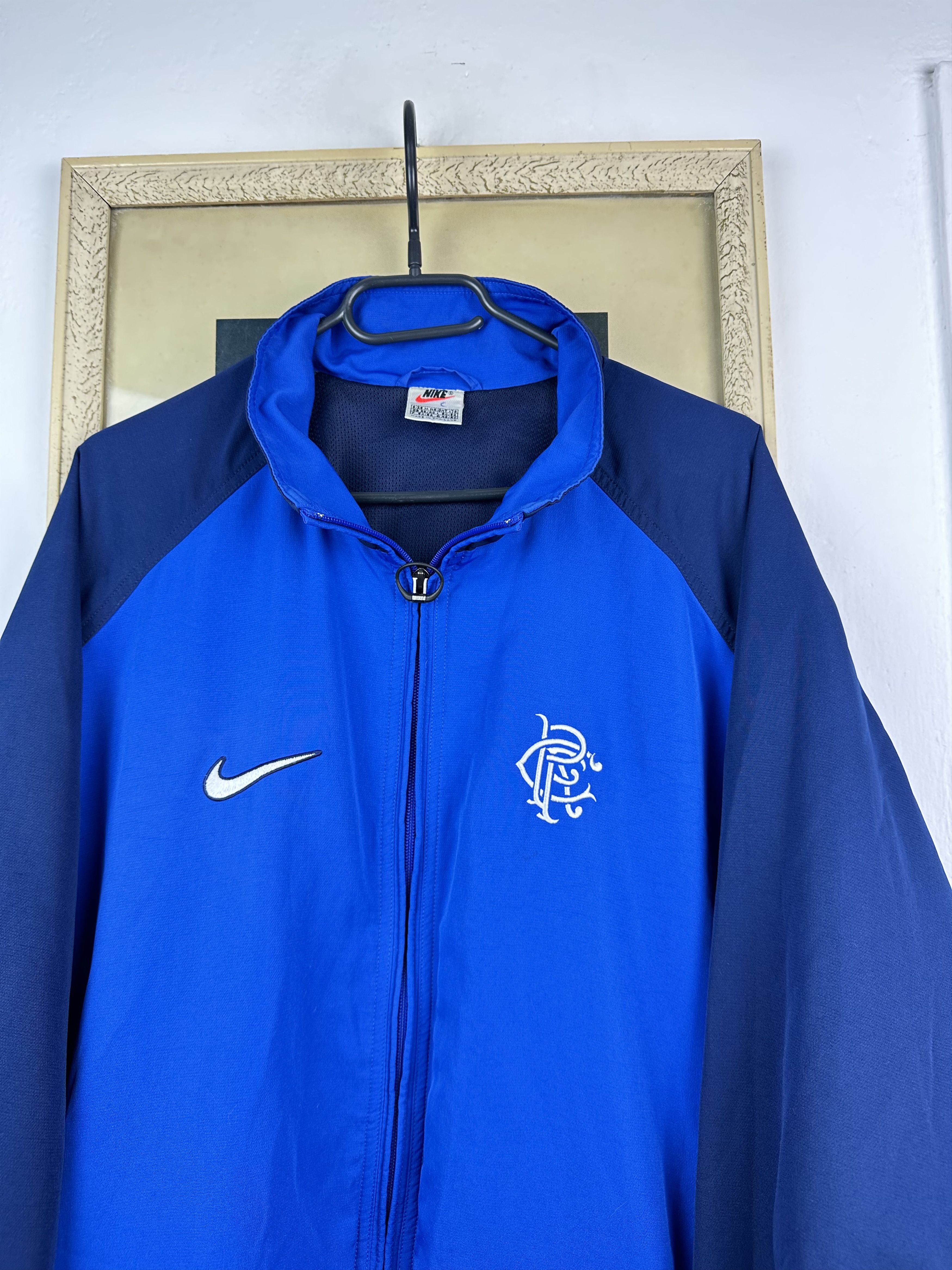 Nike × Vintage Vintage Nike Glasgow Rangers 90's Jacket Football Soccer Size US M / EU 48-50 / 2 - 2 Thumbnail