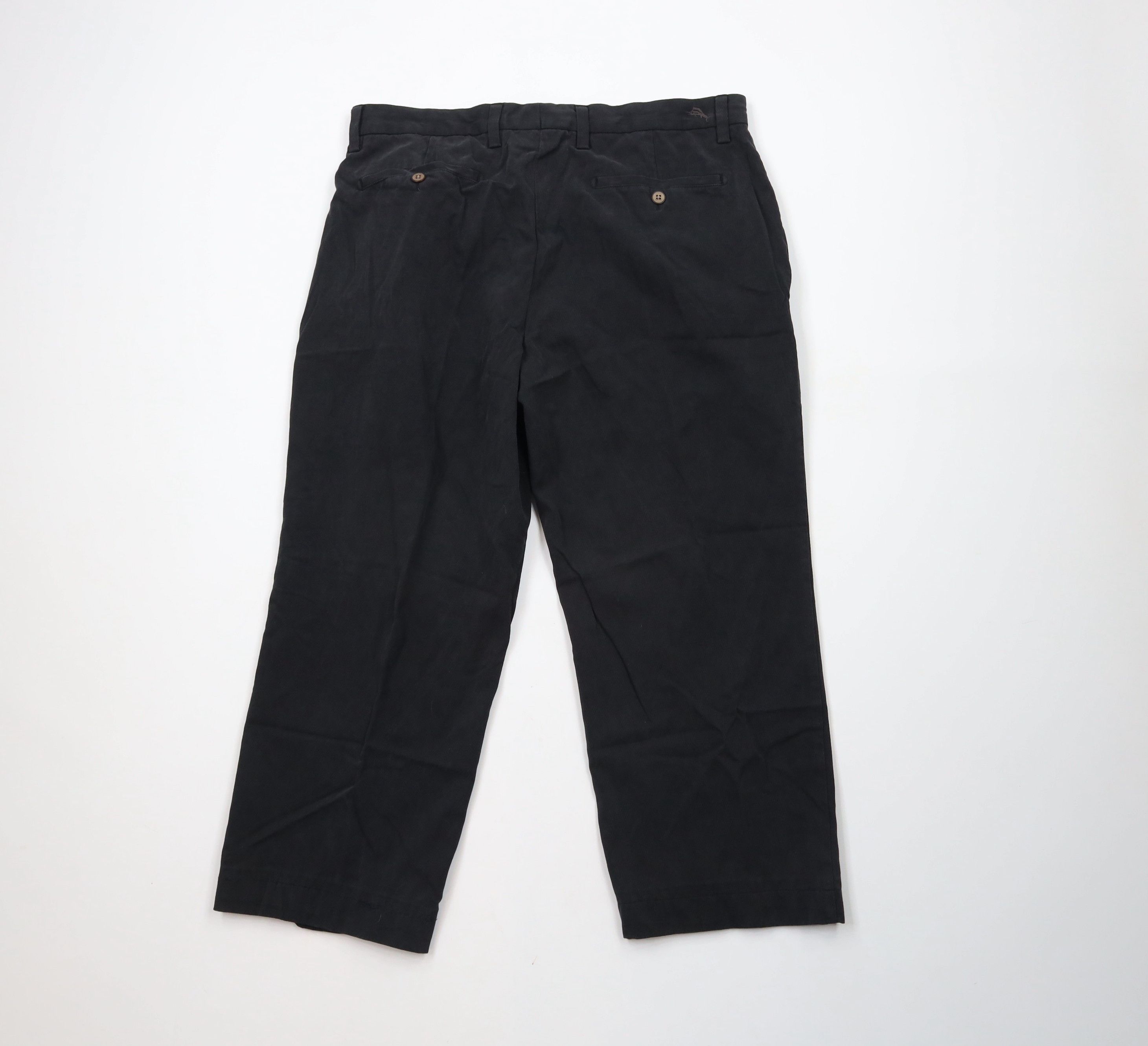 Tommy Bahama × Vintage Vintage Y2K Tommy Bahama Blend Wide Leg Chino Pants Black Size US 33 - 8 Thumbnail