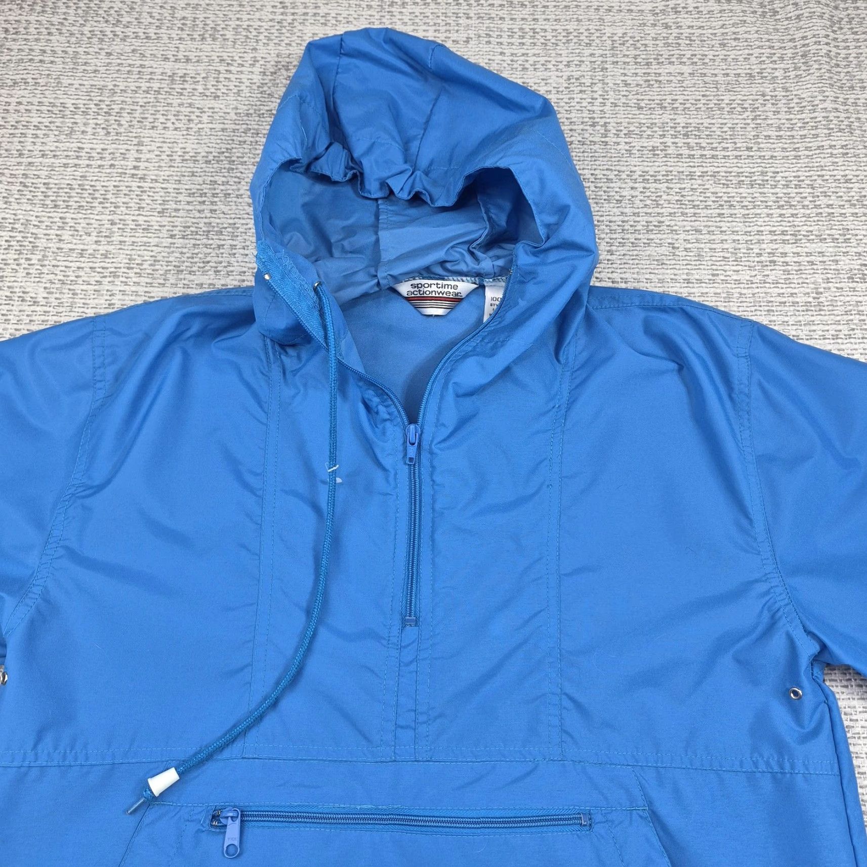 Vintage VINTAGE Sportime Actionwear Jacket Adult Small Nylon Hooded Pullover Windbreaker Size US S / EU 44-46 / 1 - 4 Thumbnail