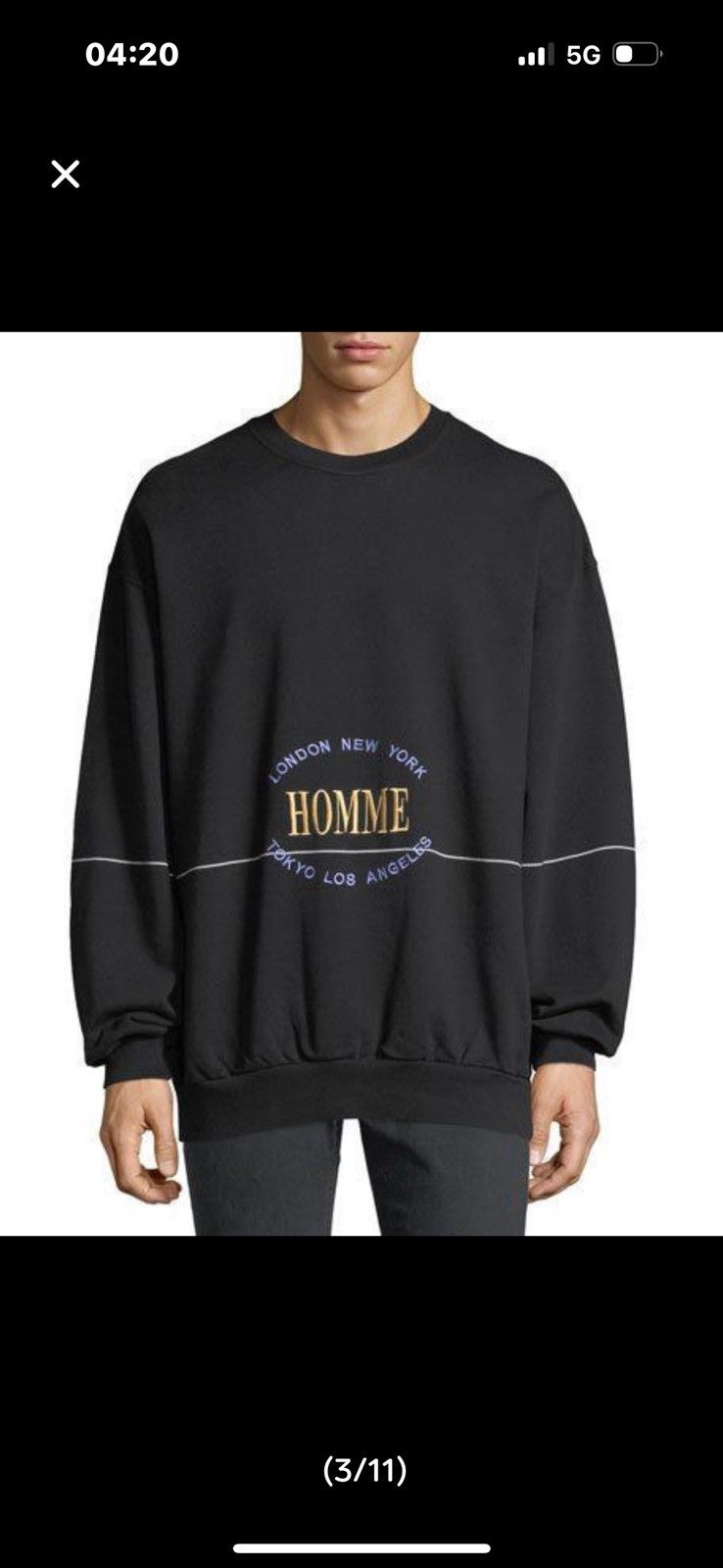Balenciaga Homme creneck Size US M / EU 48-50 / 2 - 3 Thumbnail