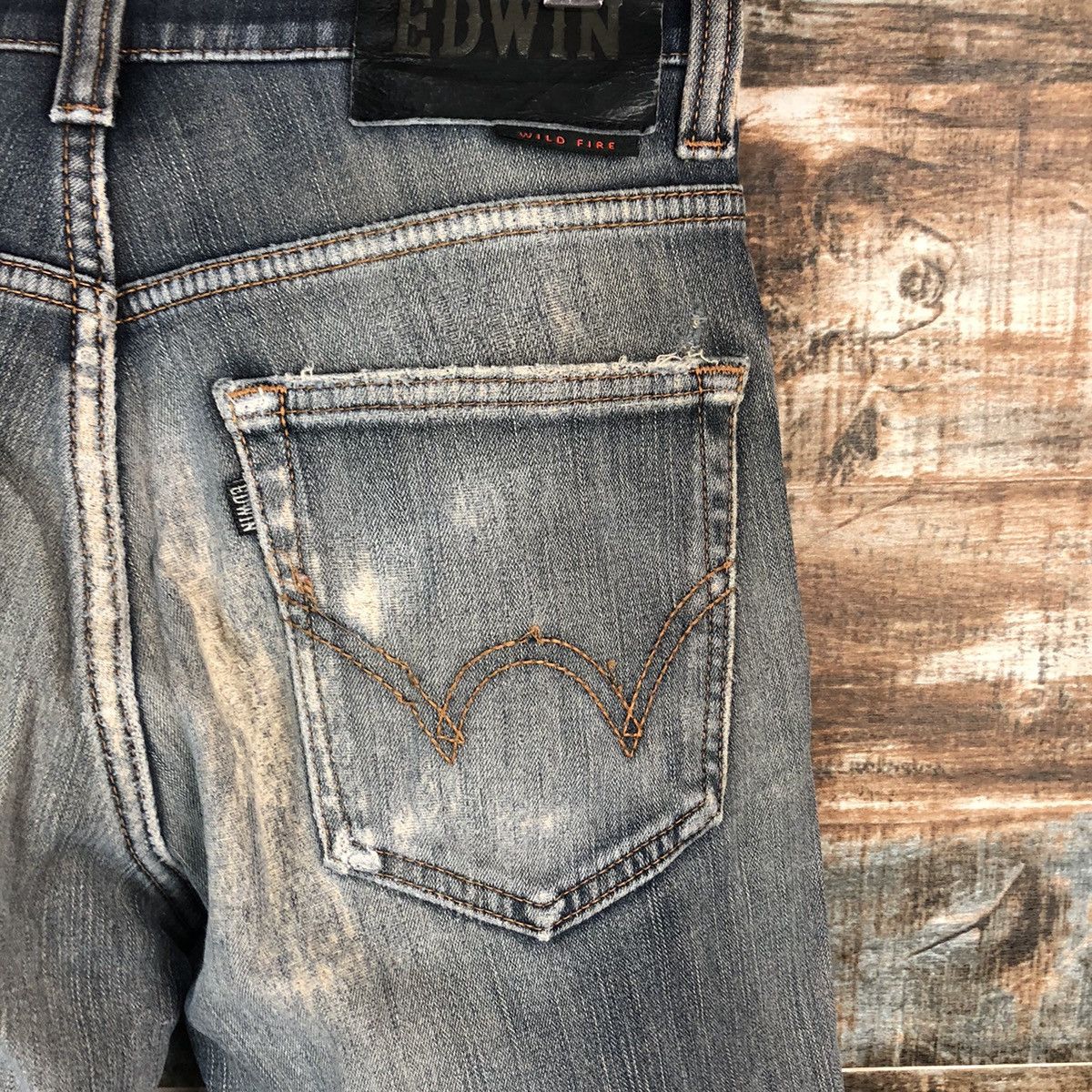 Edwin Edwin Blue Distressed ripped Denim Pants #A1440 Size US 29 - 20 Thumbnail