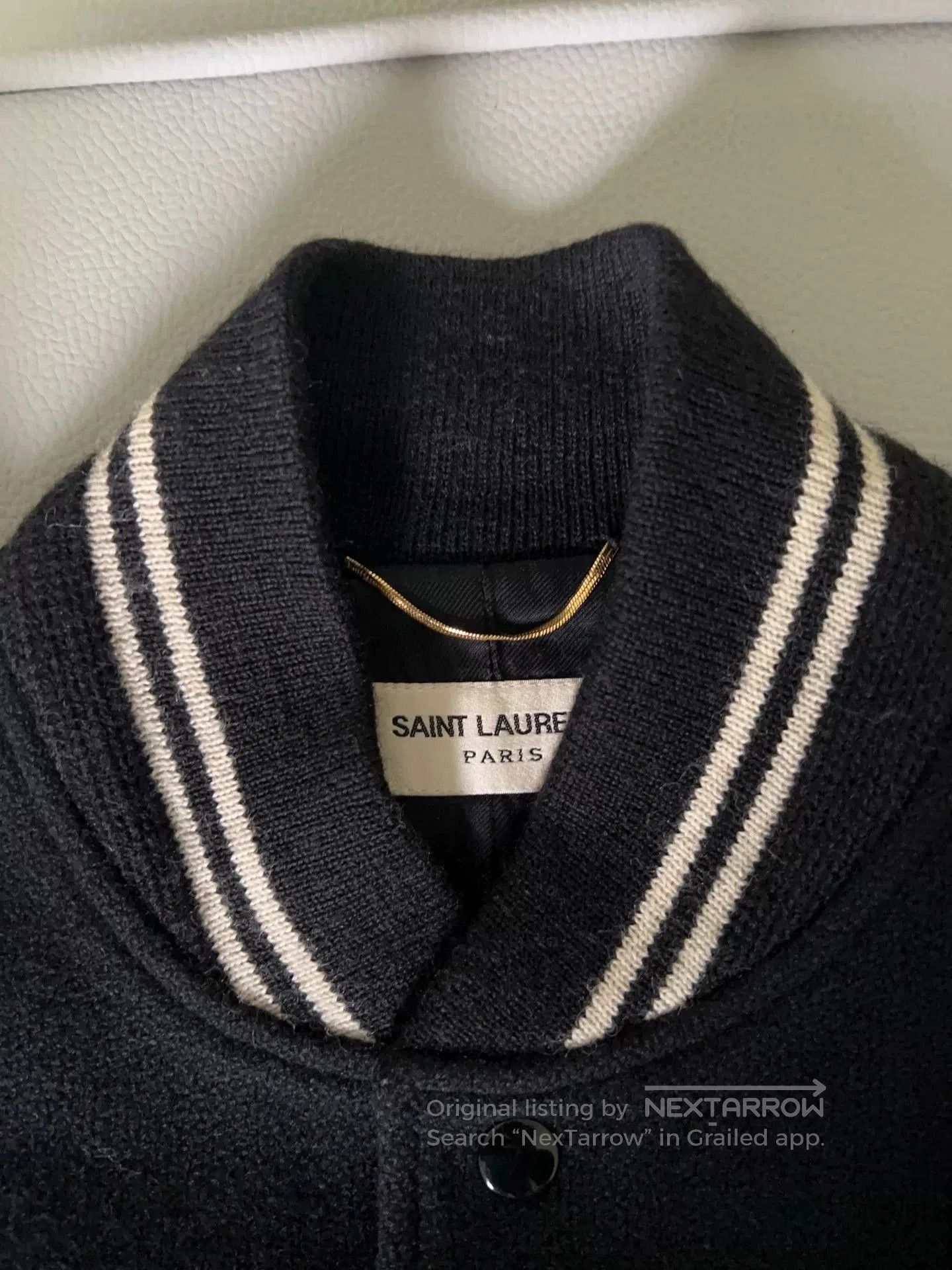 Saint Laurent Paris Saint Laurent Classic Black and White Baseball Jacket. Size US XS / EU 42 / 0 - 6 Thumbnail