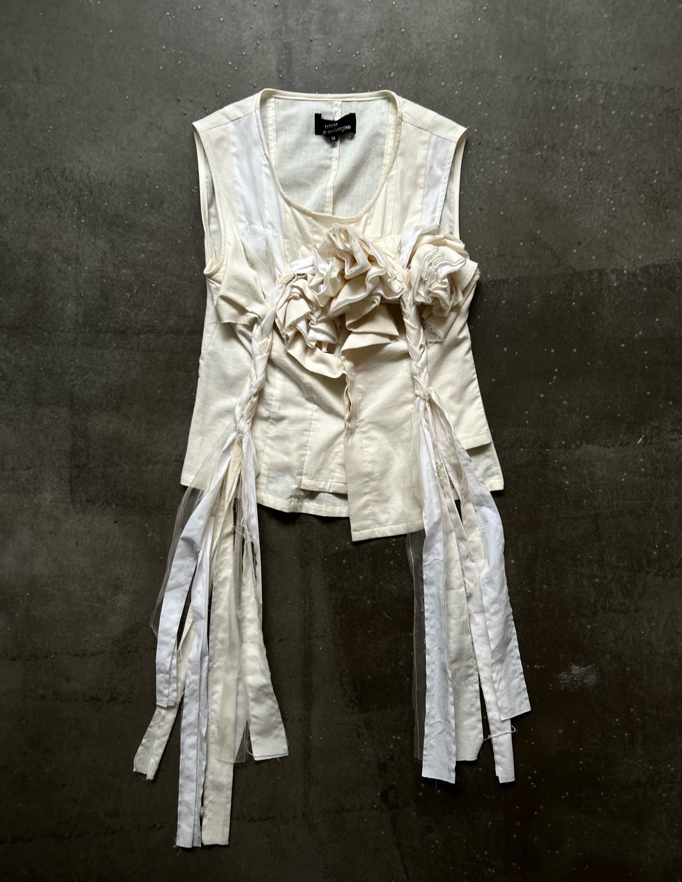 Comme des Garcons comme des garçons floral frill vest Size S / US 4 / IT 40 - 1 Thumbnail