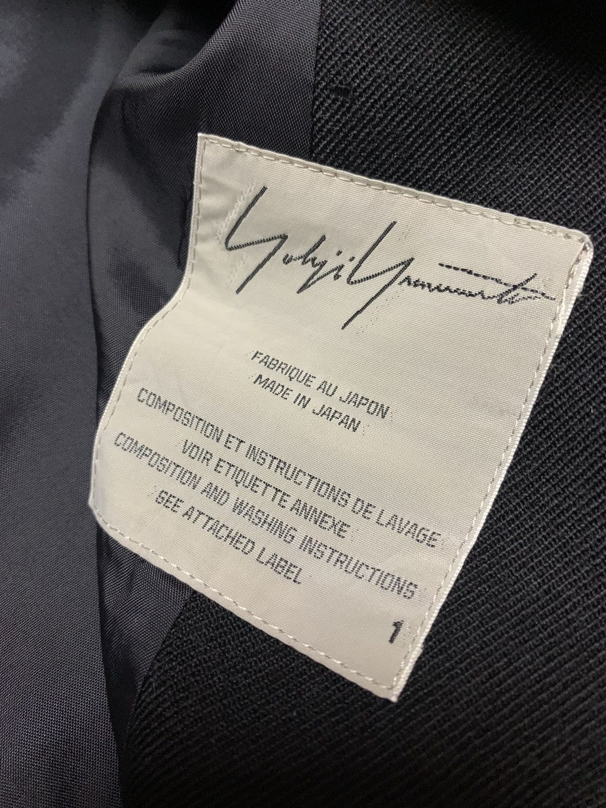 Yohji Yamamoto Yohji Yamamoto Signature Label Cropped Shawl Collar Wool Size US M / EU 48-50 / 2 - 11 Thumbnail