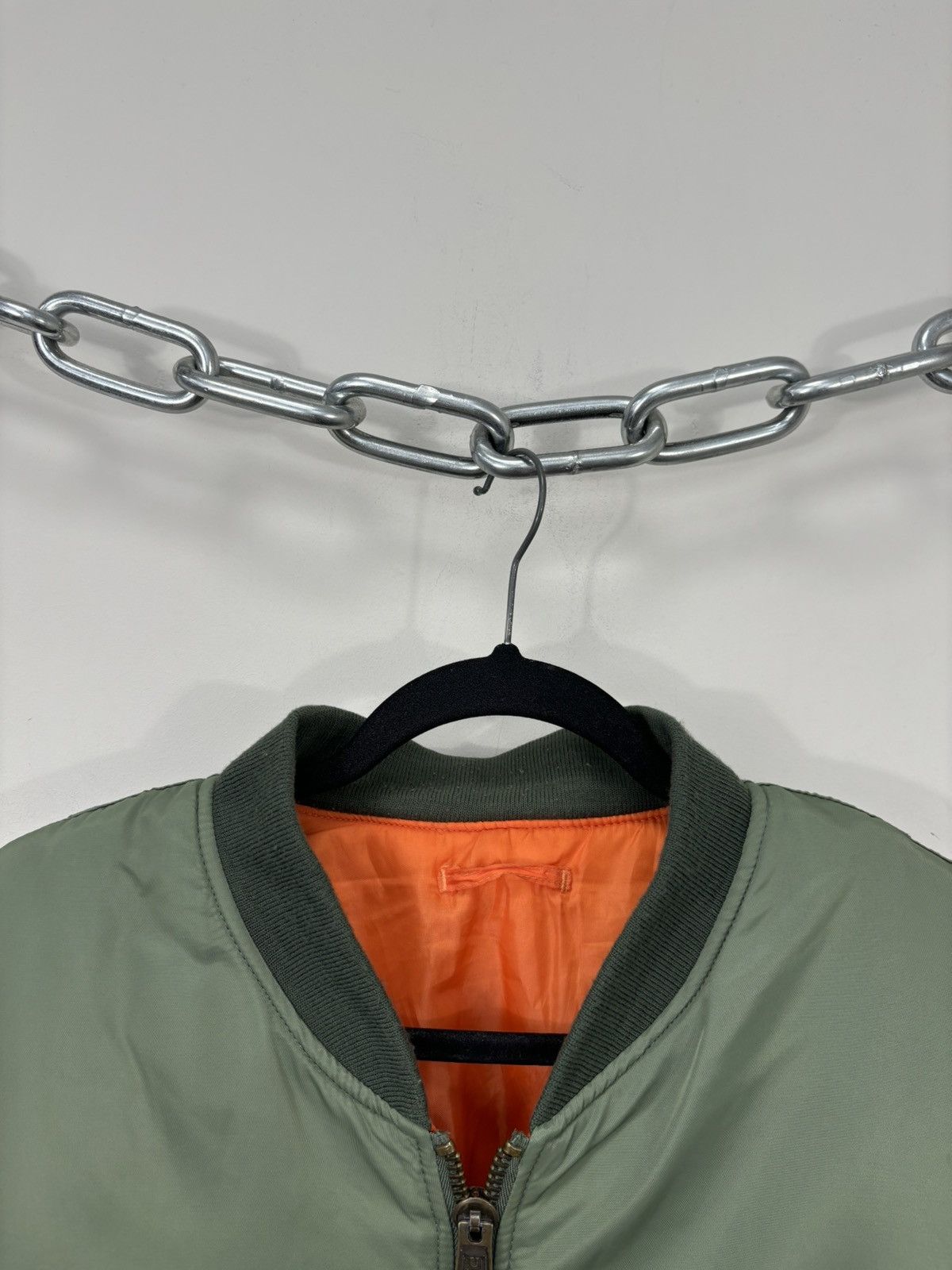 Vintage Vintage MA-1 Olive Green Reversible Flight Bomber Jacket Size US M / EU 48-50 / 2 - 11 Thumbnail