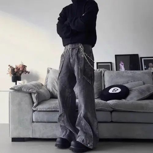 VIBE Embroidered Wide Leg Flare Jeans Size US 30 / EU 46 - 3 Thumbnail