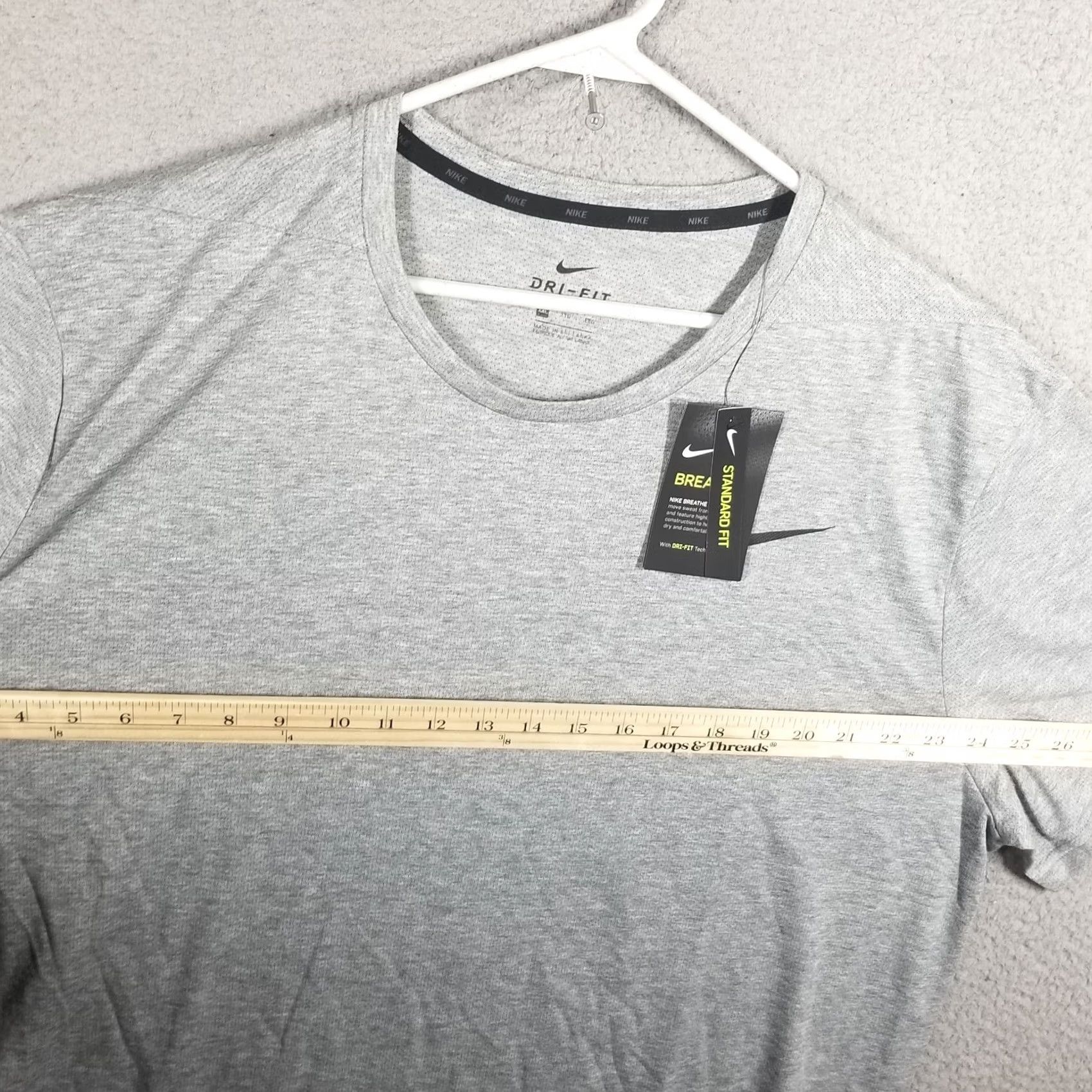 Nike Nike Dri-FIT Short Sleeve Tee Men XXL Gray Training Shirt Size US XXL / EU 58 / 5 - 6 Thumbnail