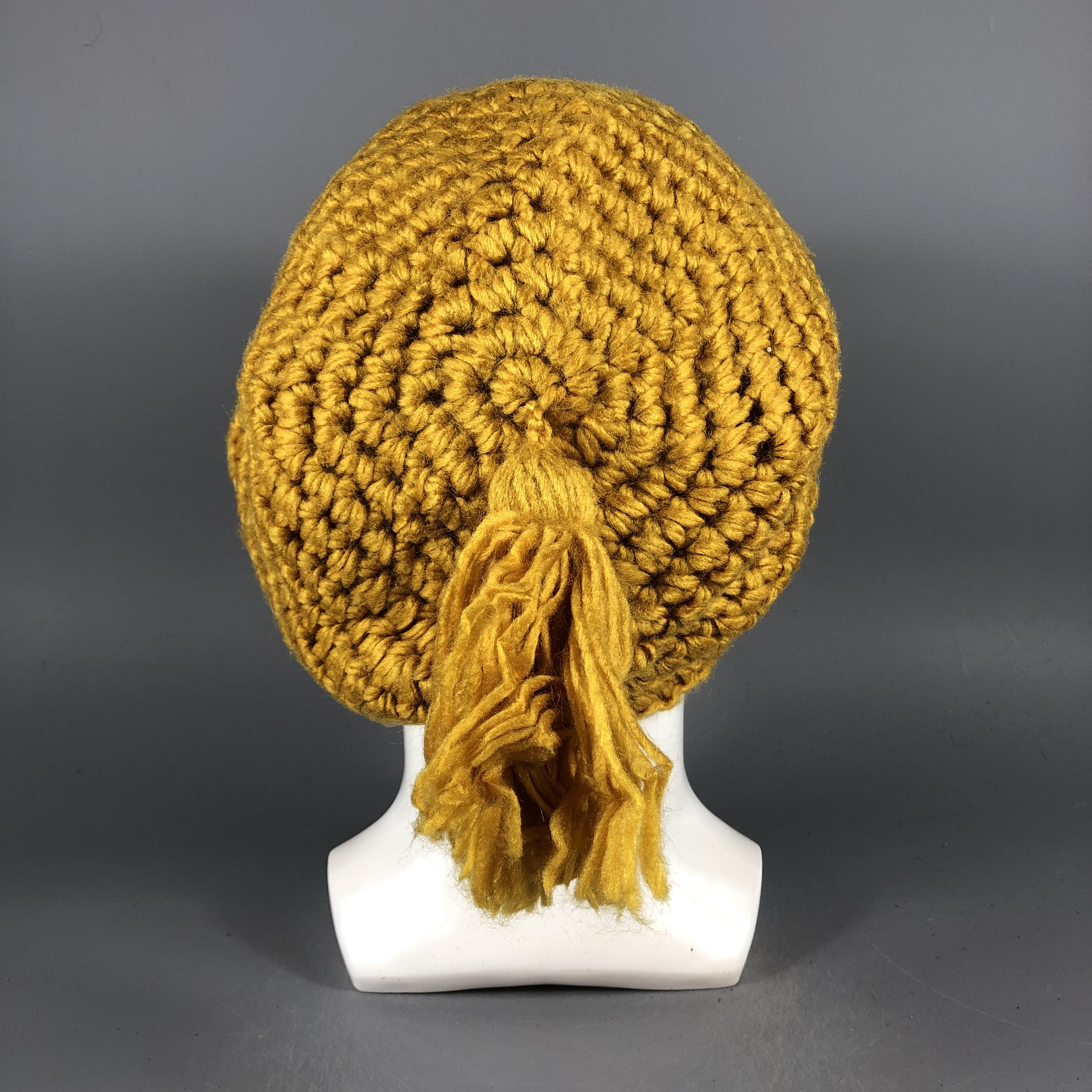 Japanese Brand × Vintage Womens Unknown Knit Yellow Beanie Snow Hat Snow Cap -D995 Size ONE SIZE - 3 Thumbnail