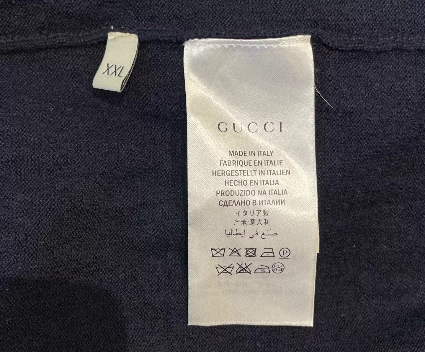 Gucci Gucci Navy Blue V - Neck Cardigan XXL Size US XXL / EU 58 / 5 - 6 Thumbnail