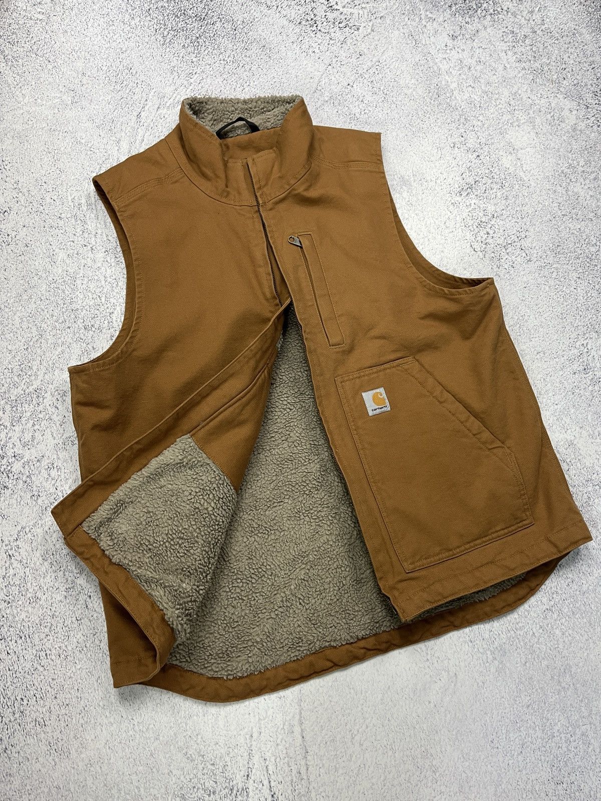 Carhartt Carhartt Duck Vest Sherpa Lined Streetwear Hype Men’s Size M Size US M / EU 48-50 / 2 - 5 Thumbnail