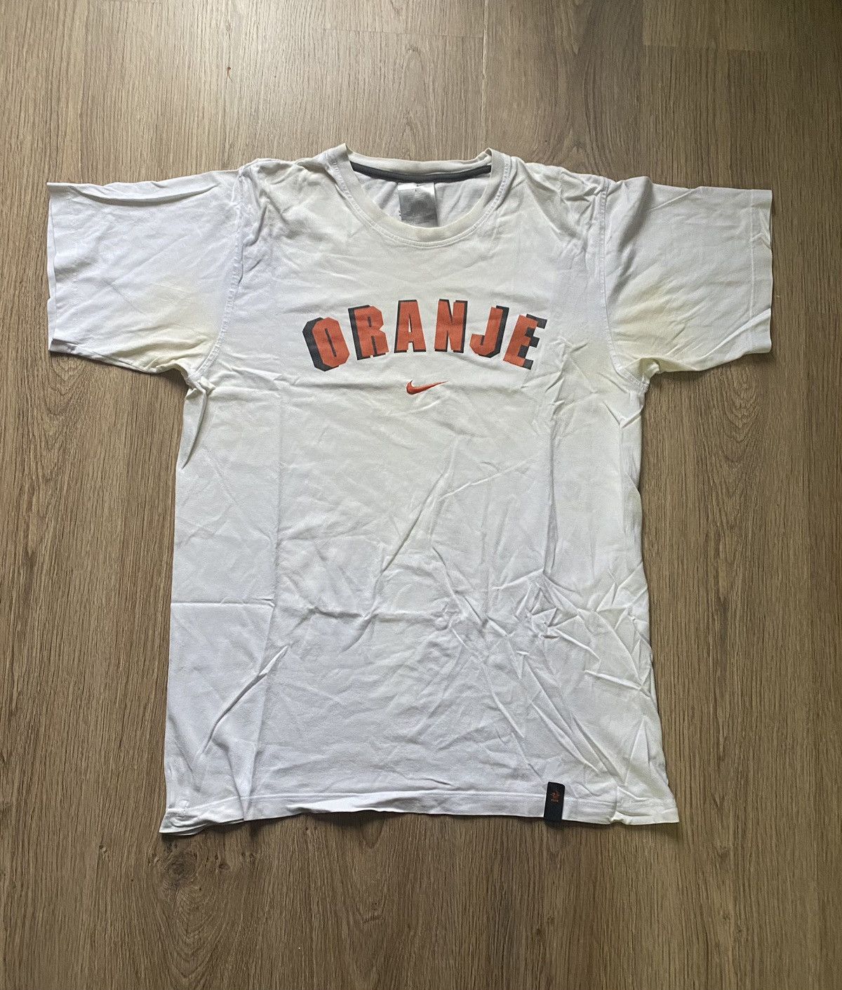 Nike × Vintage Vintage Nike KNVB orange centre logo Y2K Netherlands t shirt Size US L / EU 52-54 / 3 - 1 Thumbnail