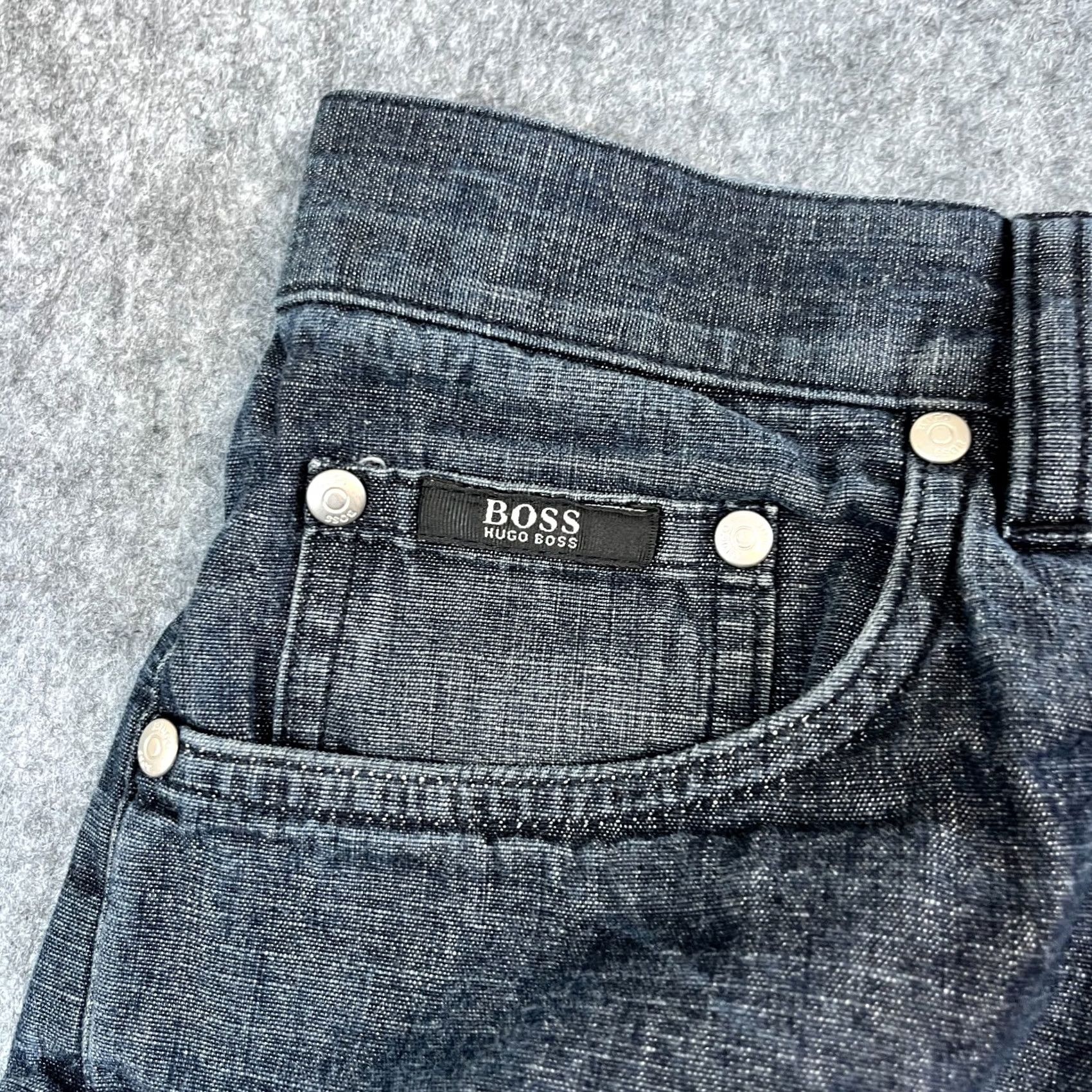 Hugo Boss HUGO BOSS Jeans Regular Straight 32 32 Vintage Dark Wash Cotton Mens Jeans 5-Pocket Design Leather Logo Button Size US 32 / EU 48 - 7 Thumbnail