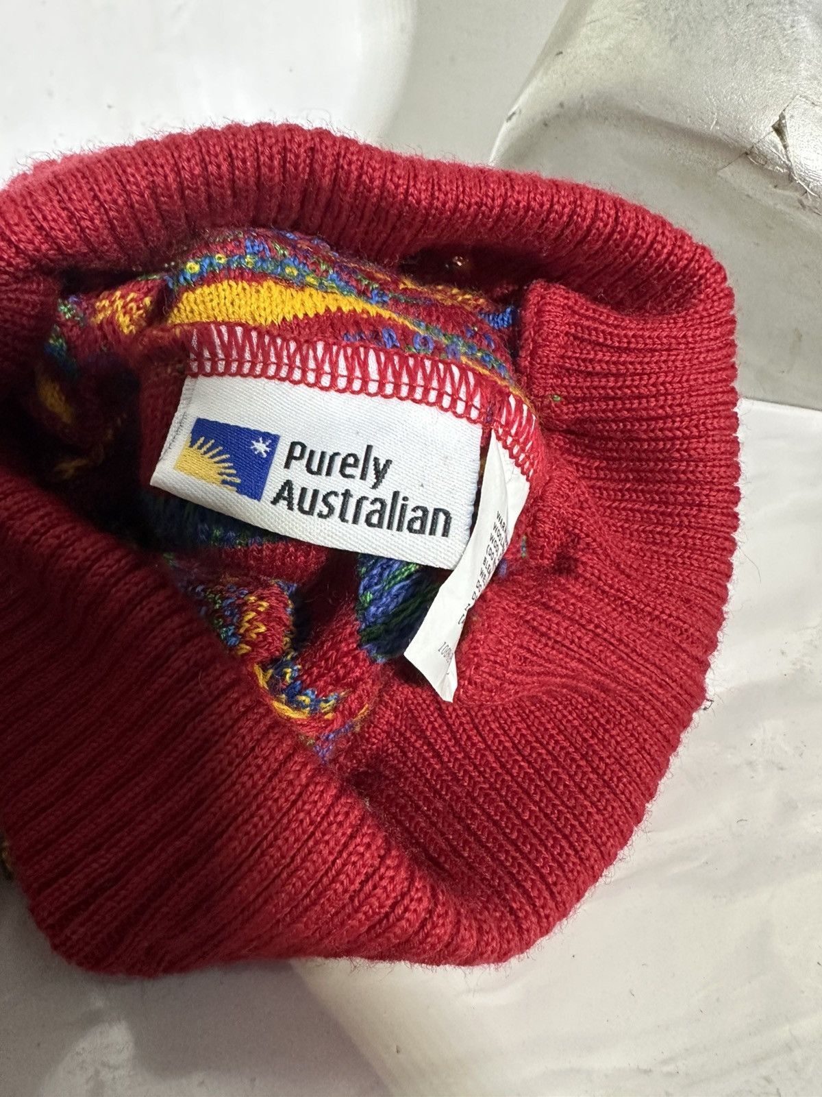 Handmade Purely Australian Coogi Style Multicolour Beanie Hats Size ONE SIZE - 8 Thumbnail