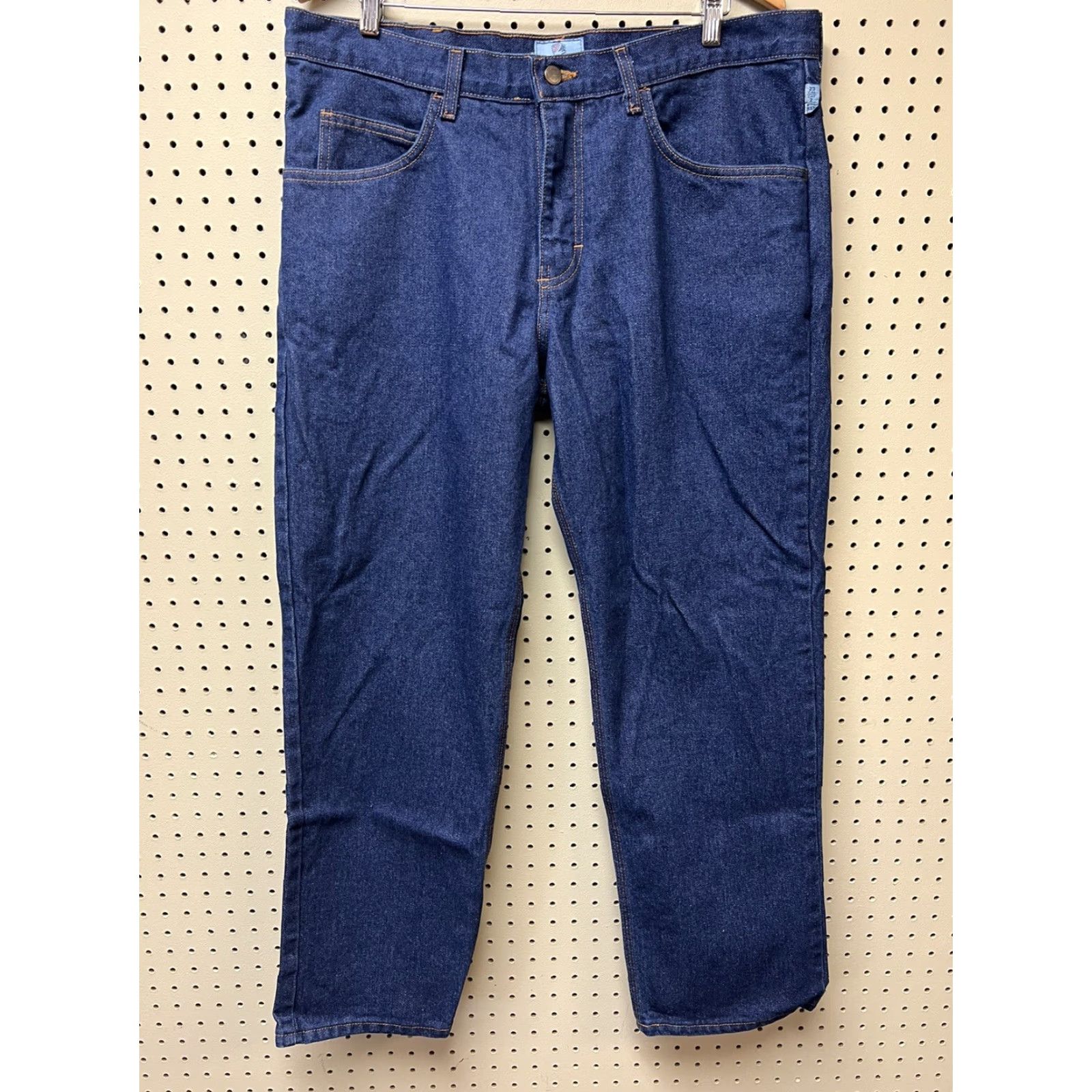 Vintage NWT Tyndale Arc Rated Flame Resistant Jeans Mens 38x30 USA NFPA 2112 CAT 2 FR Denim Straight Blue 38 Mens NFPA 2112 CAT 2 FR Size US 38 / EU 54 - 2 Thumbnail
