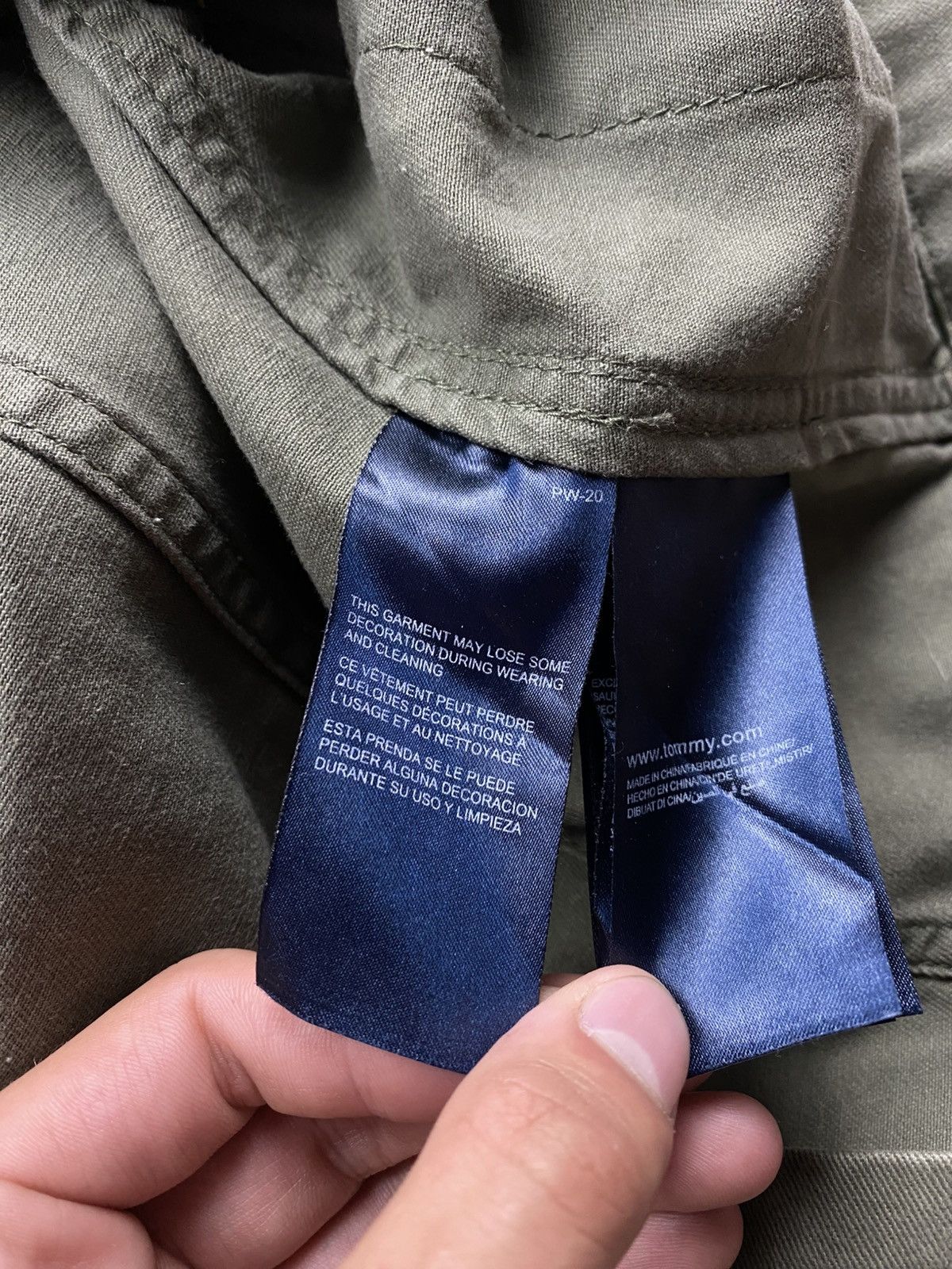 Japanese Brand × Tommy Hilfiger Jacket Tommy Hilfiger military casual 90’s MA-1 denim rare Size L / US 10 / IT 46 - 18 Thumbnail