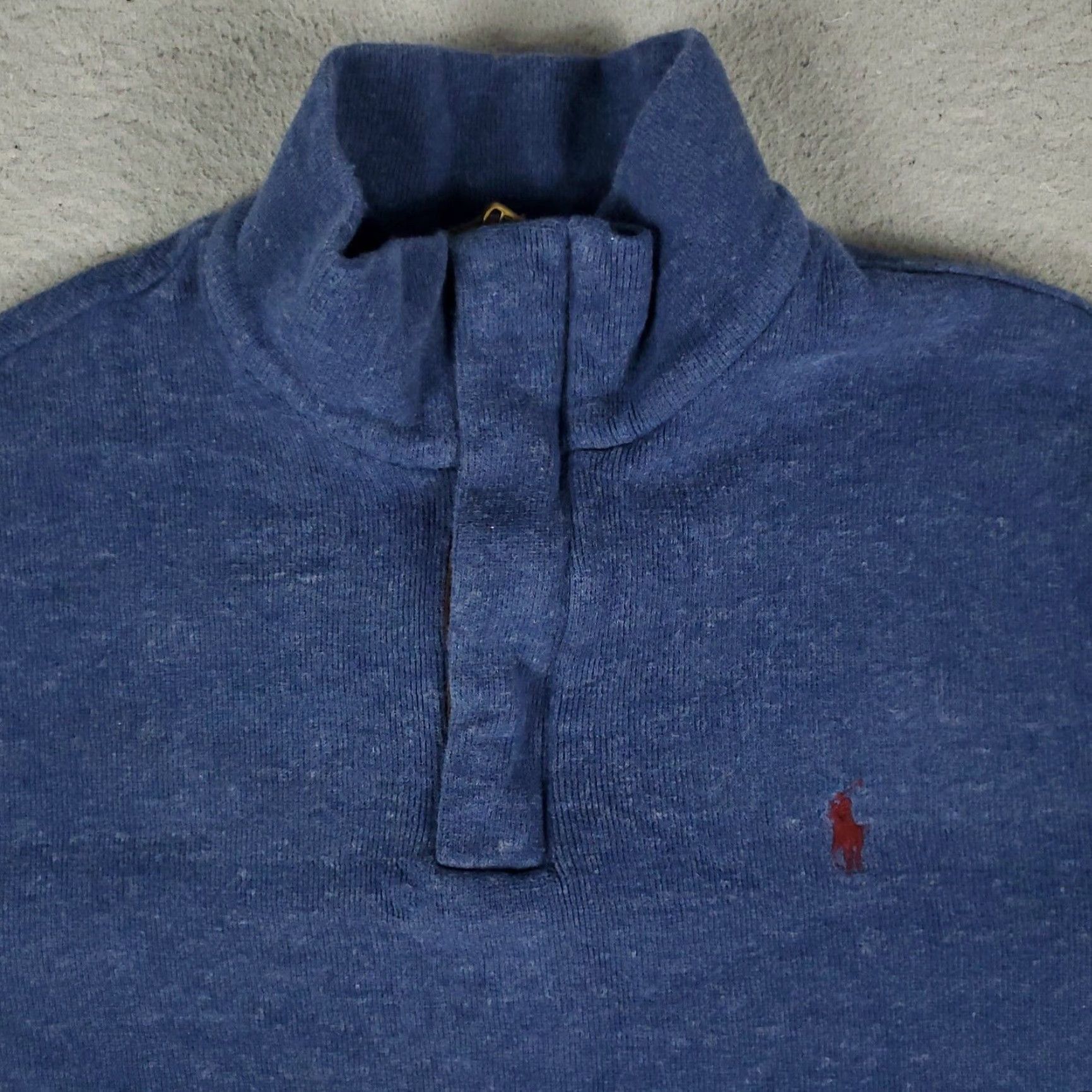 Ralph Lauren Ralph Lauren Sweater Mens Large Blue 1/4 Zip Pullover Knit Sweatshirt Size US L / EU 52-54 / 3 - 2 Thumbnail