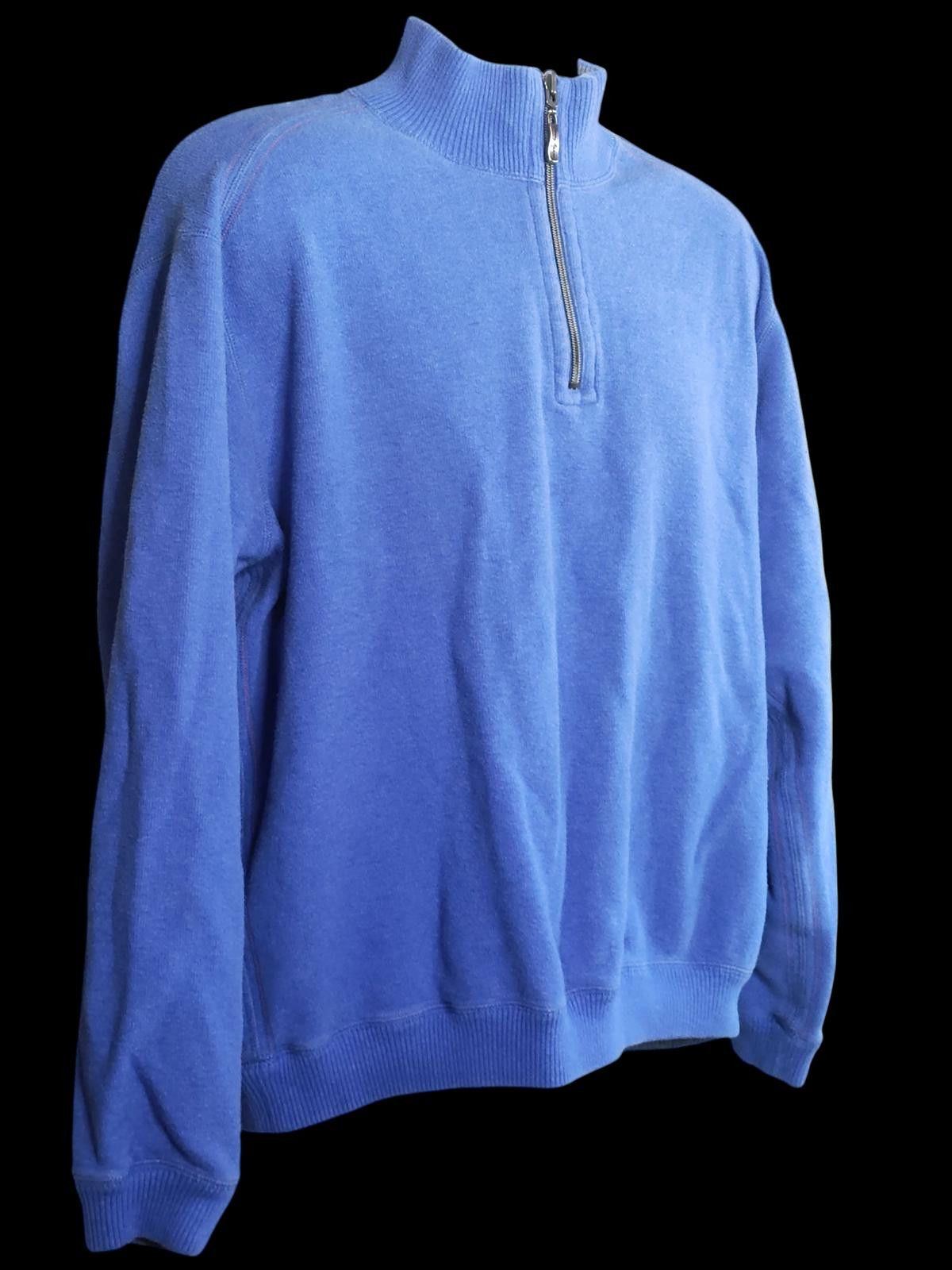 Tommy Bahama Tommy Bahama Men's Blue Half-Zip Sweatshirt Pullover Size US XL / EU 56 / 4 - 4 Thumbnail
