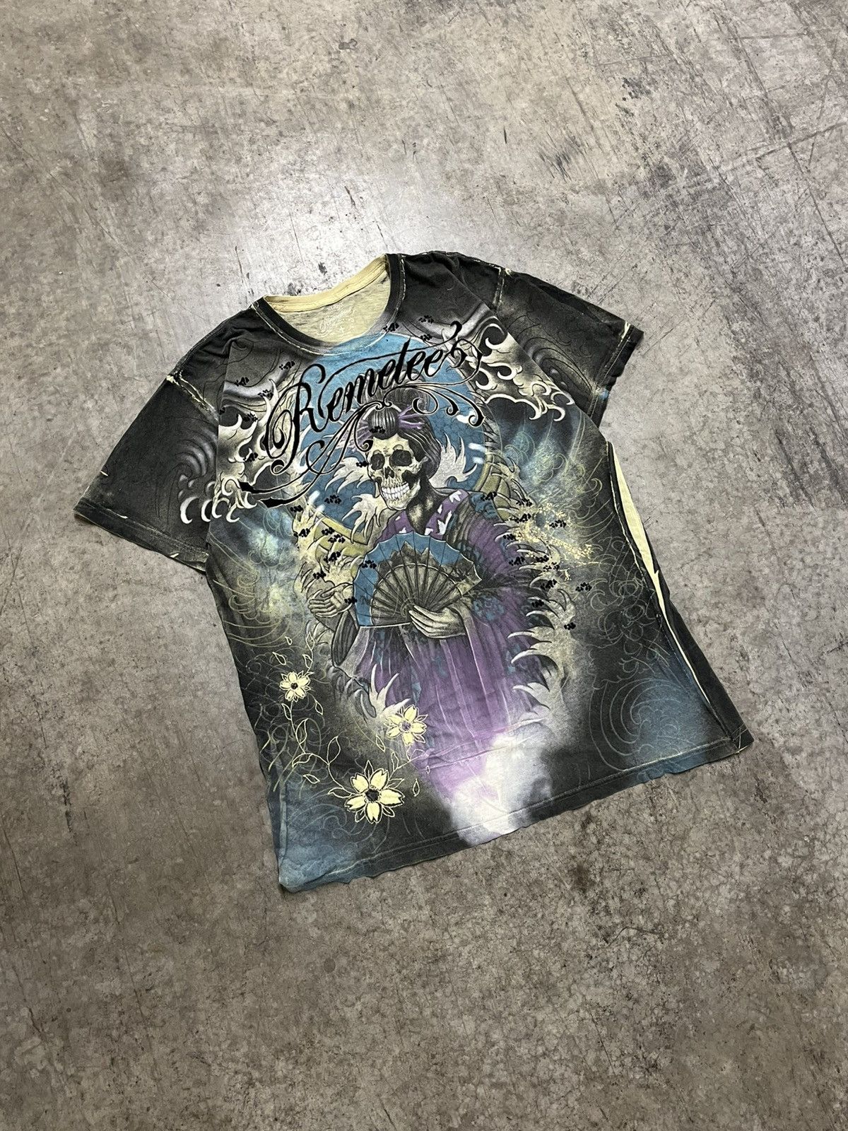 Ed Hardy × Vintage Y2k Ed hardy style grunge all over print shirt skater rare Size US XL / EU 56 / 4 - 2 Thumbnail
